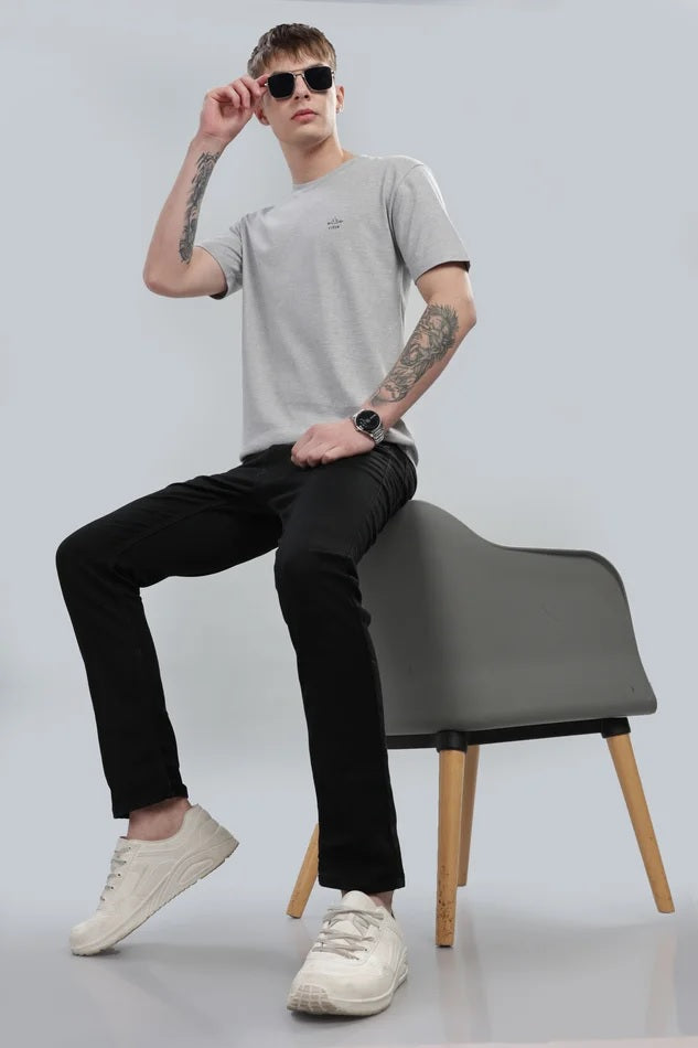 Grey – 100% Cotton tee