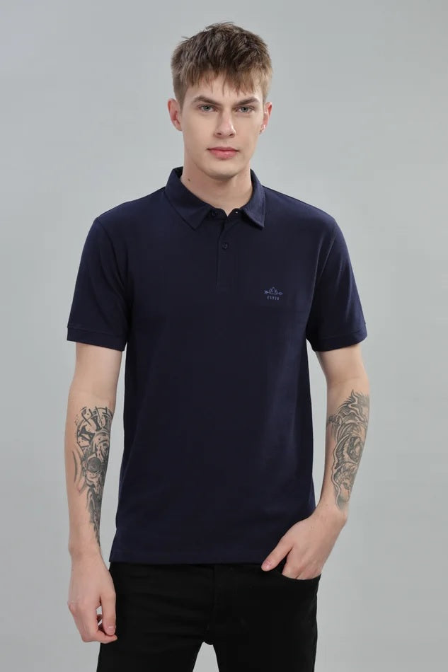 Navy polo – Pure cotton