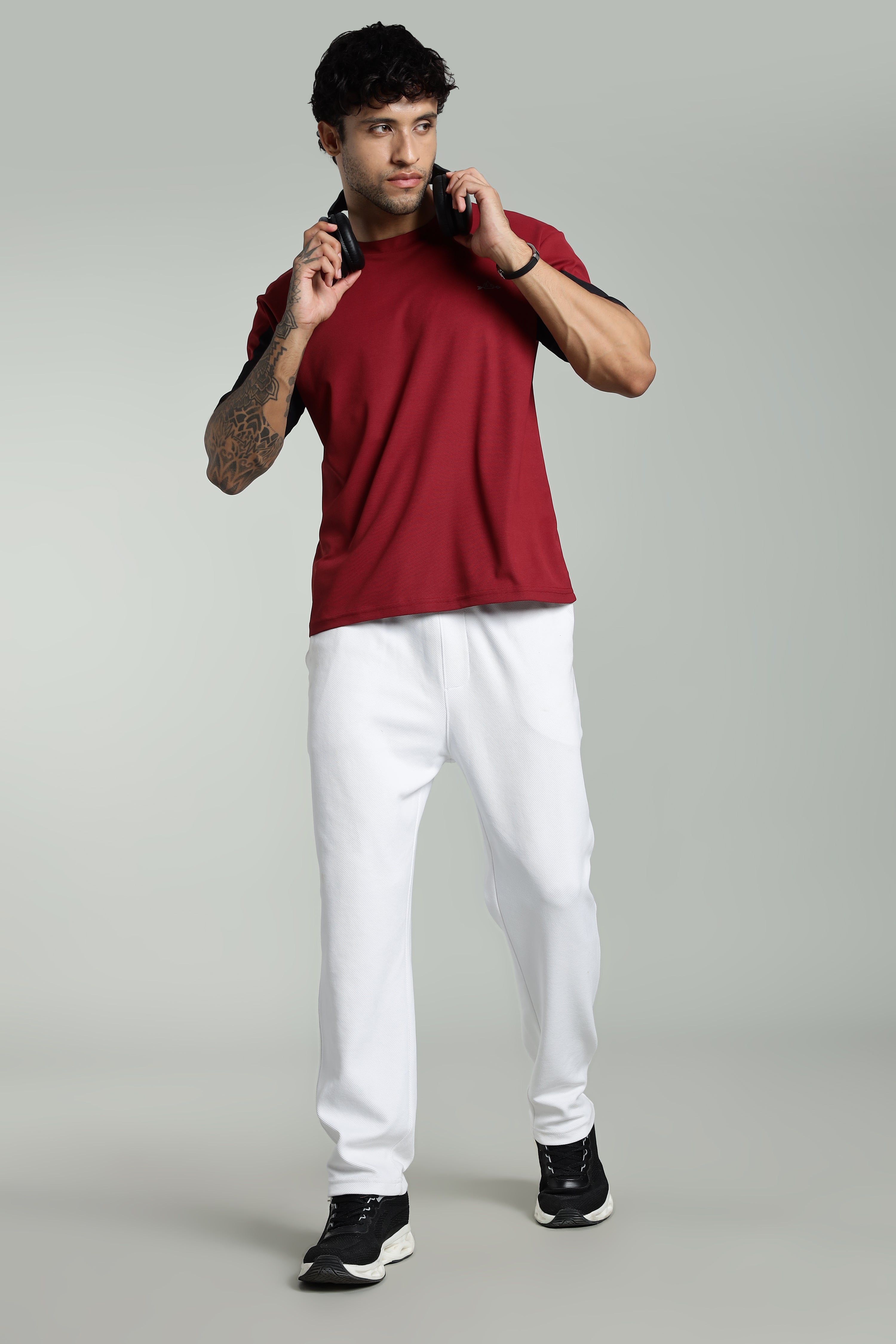 Wine Red & Black - Activewear