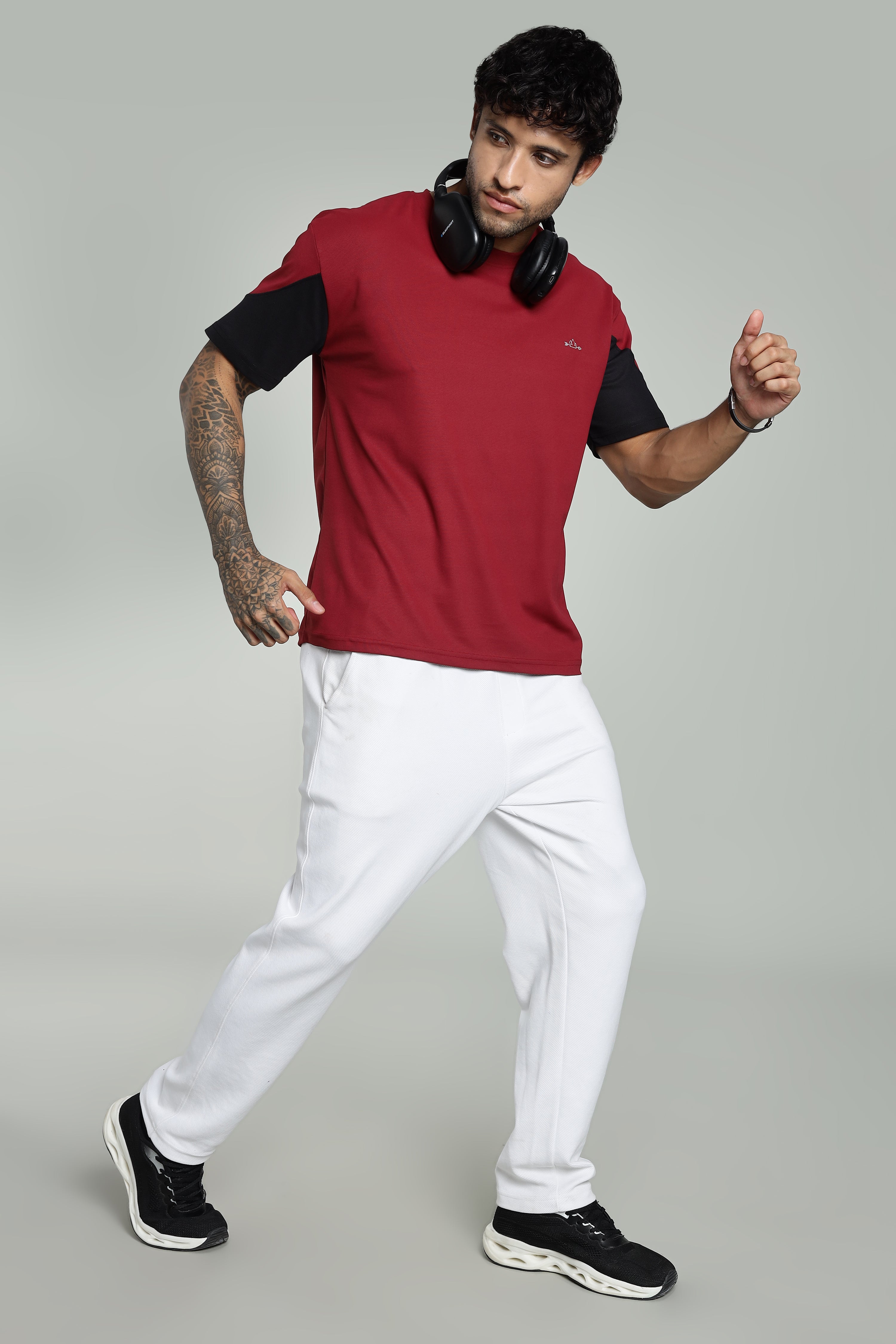 Wine Red & Black - Activewear
