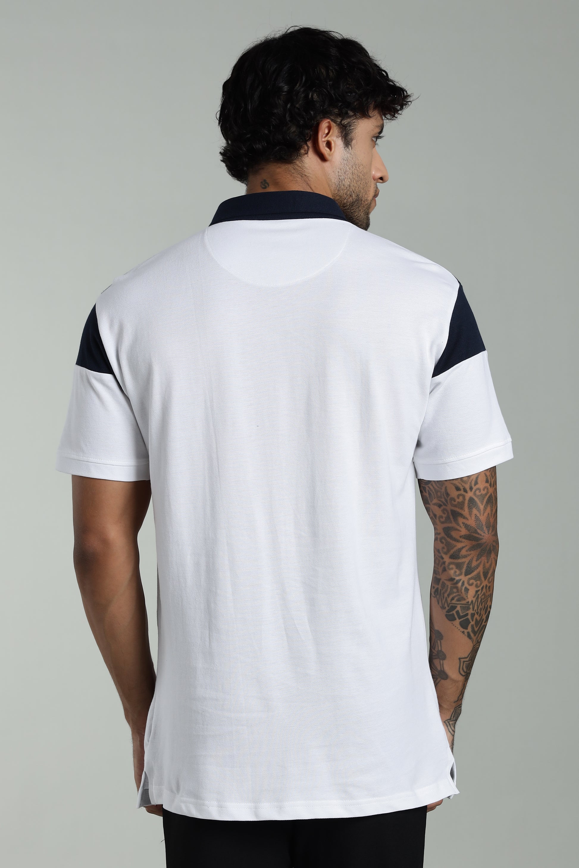 CS White-Cotton Polo T-Shirt
