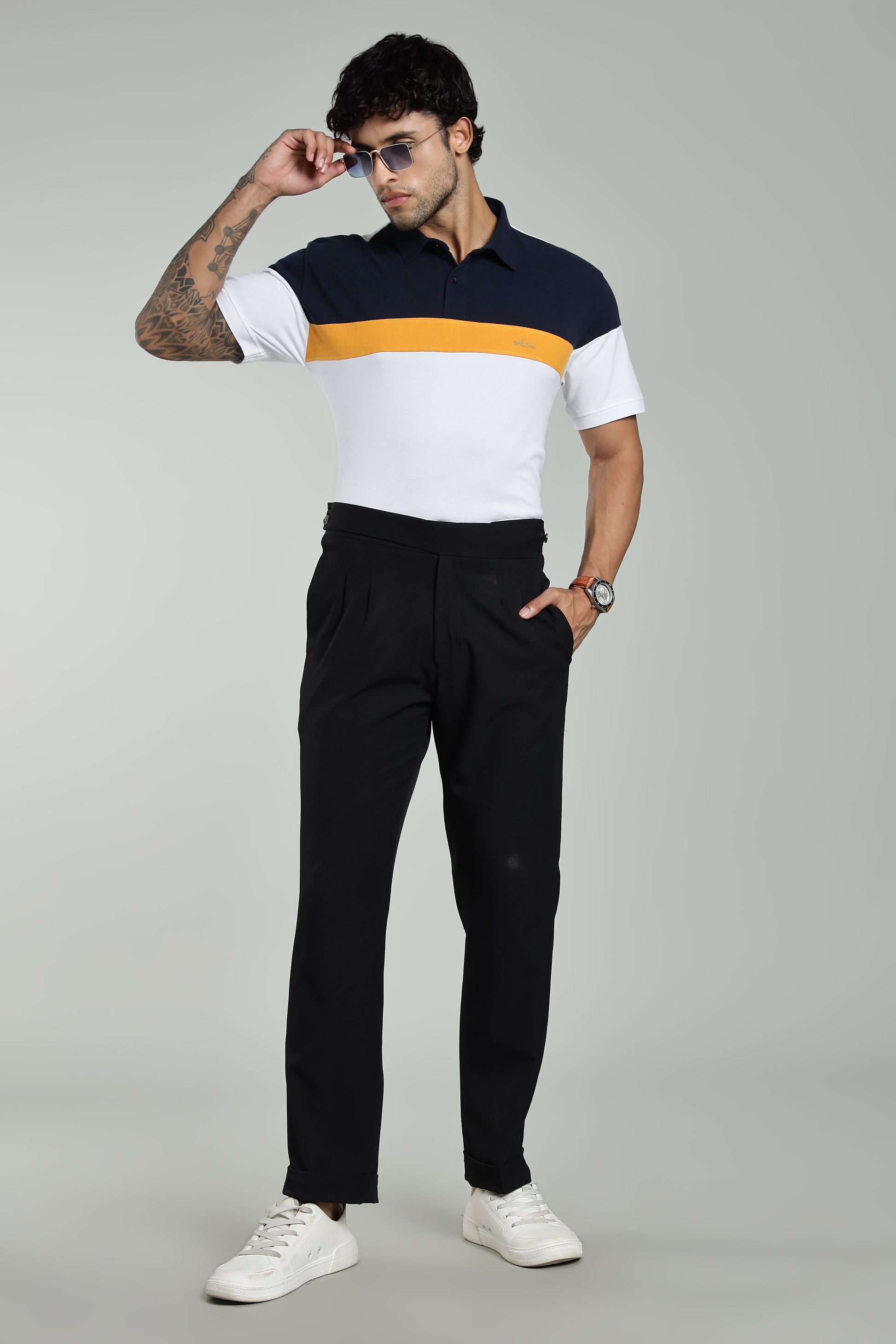 CS White-Cotton Polo T-Shirt