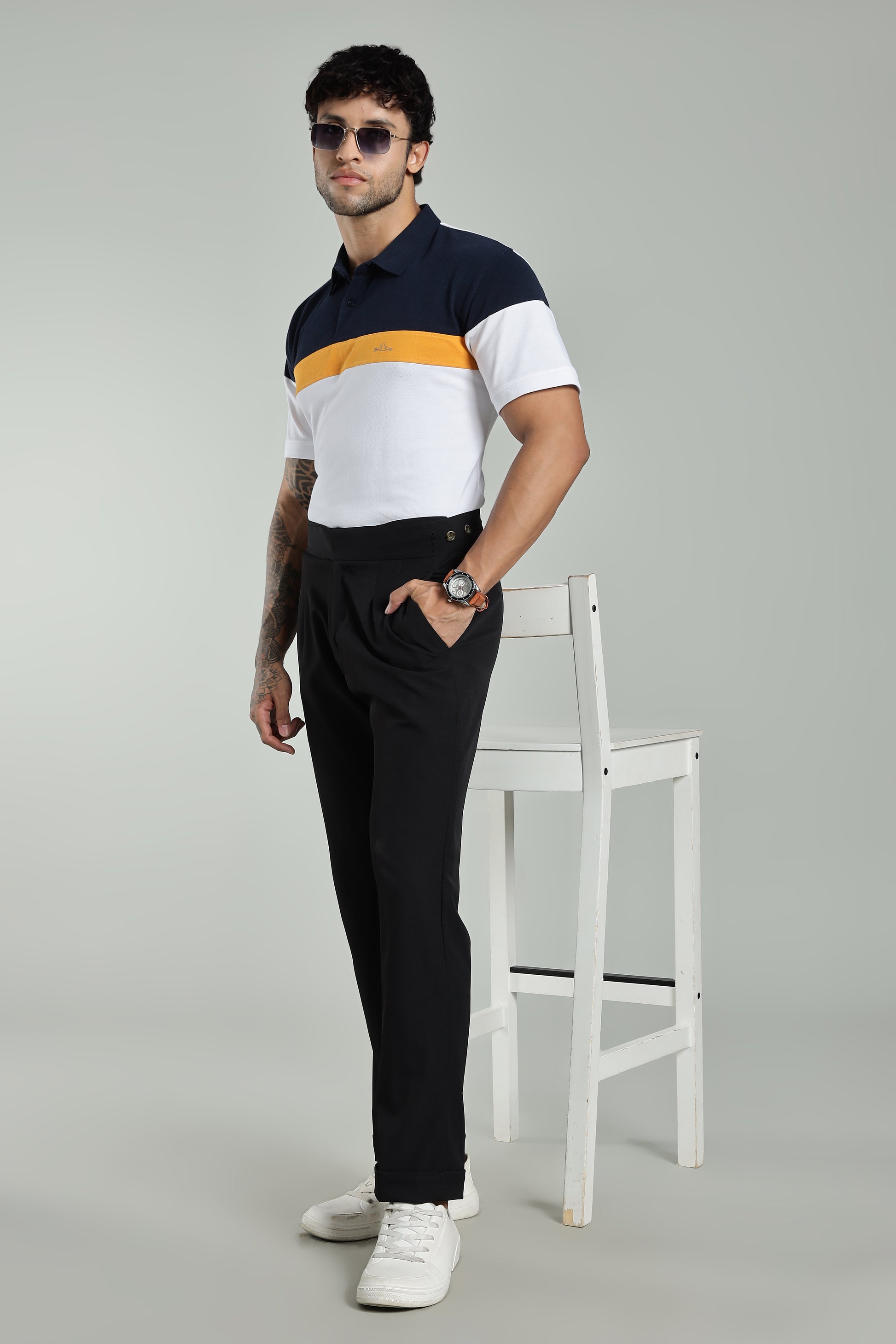 CS White-Cotton Polo T-Shirt