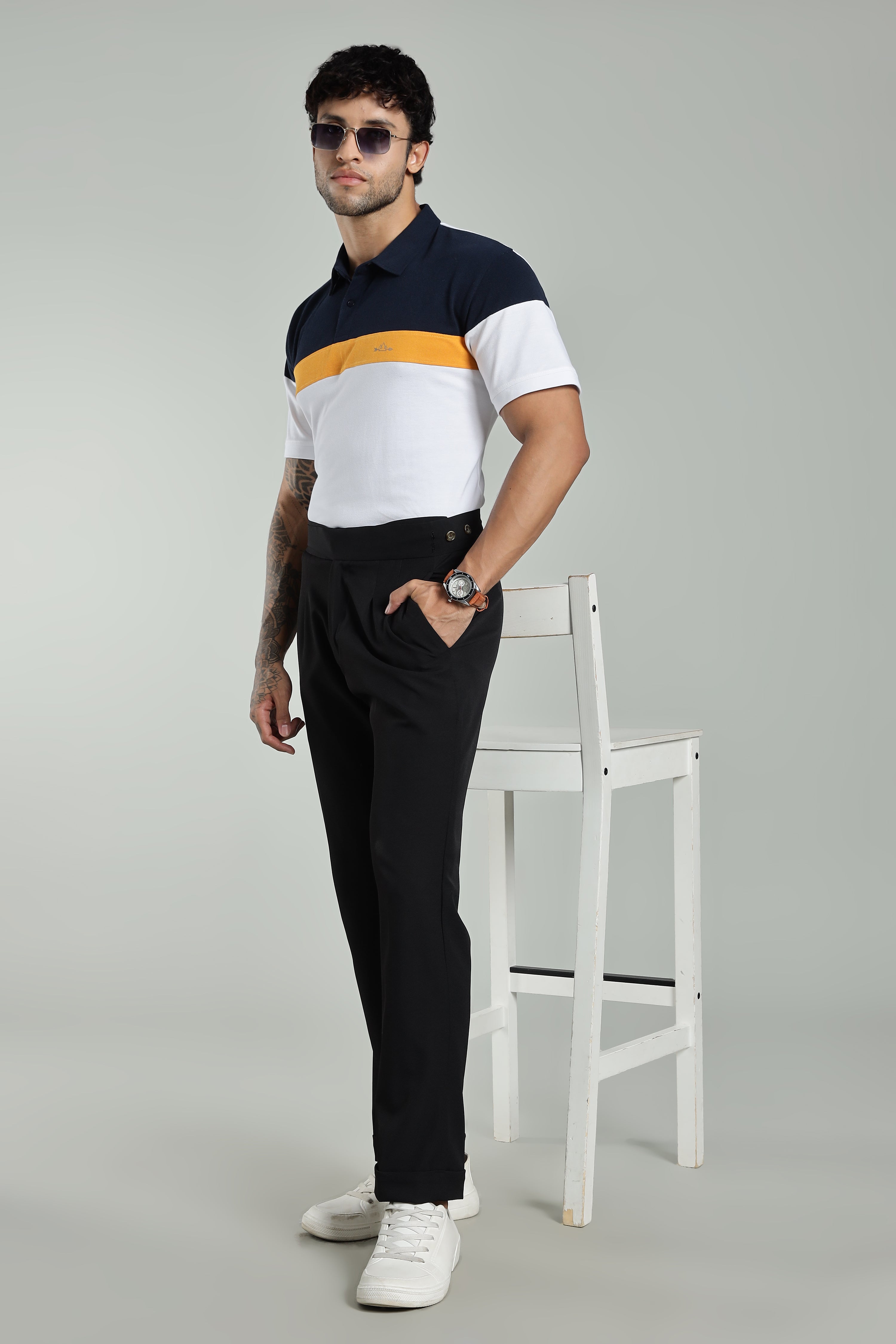 CS White-Cotton Polo T-Shirt