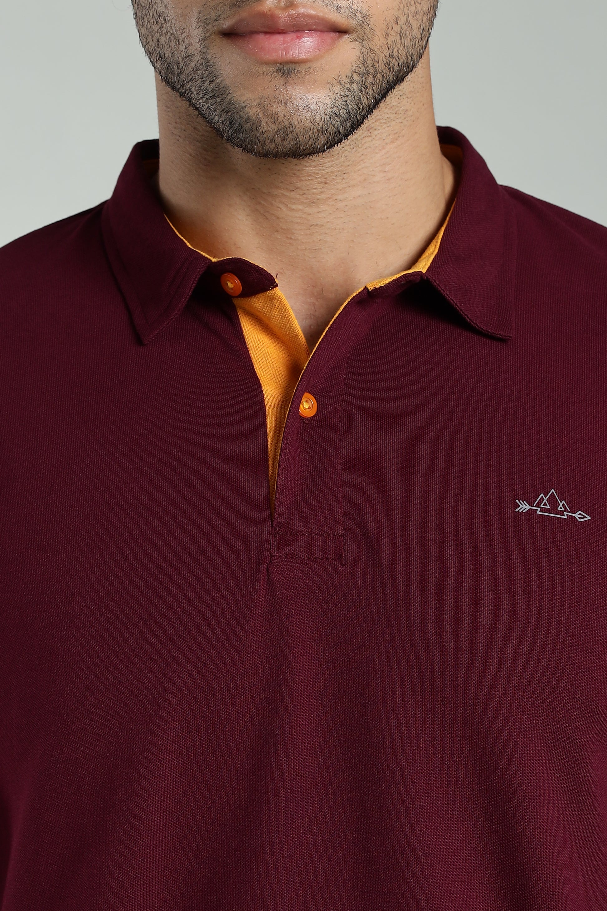 Burgundy Cotton Polo T-Shirt
