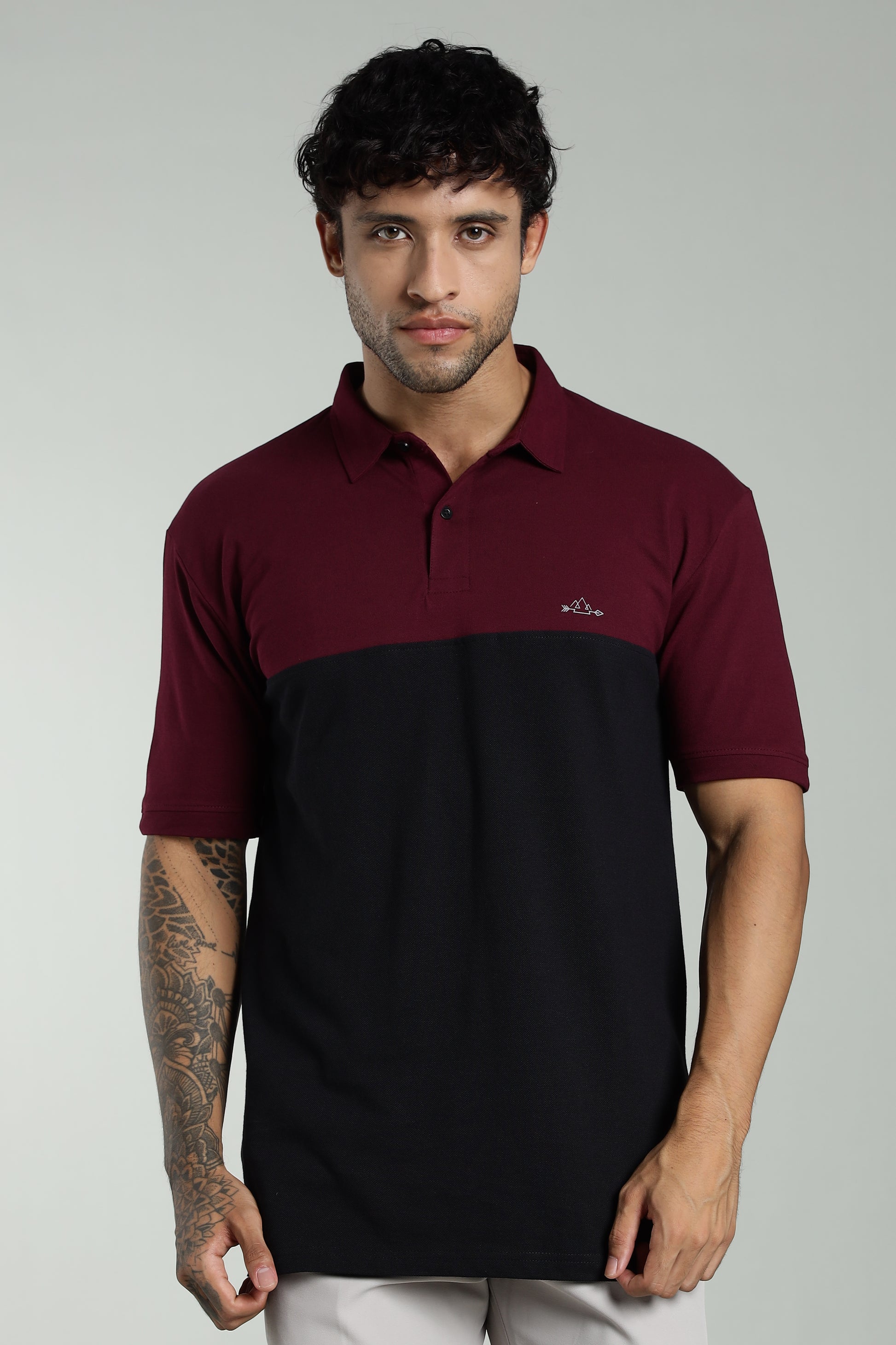 Manlymaroon Cotton Polo T-Shirt