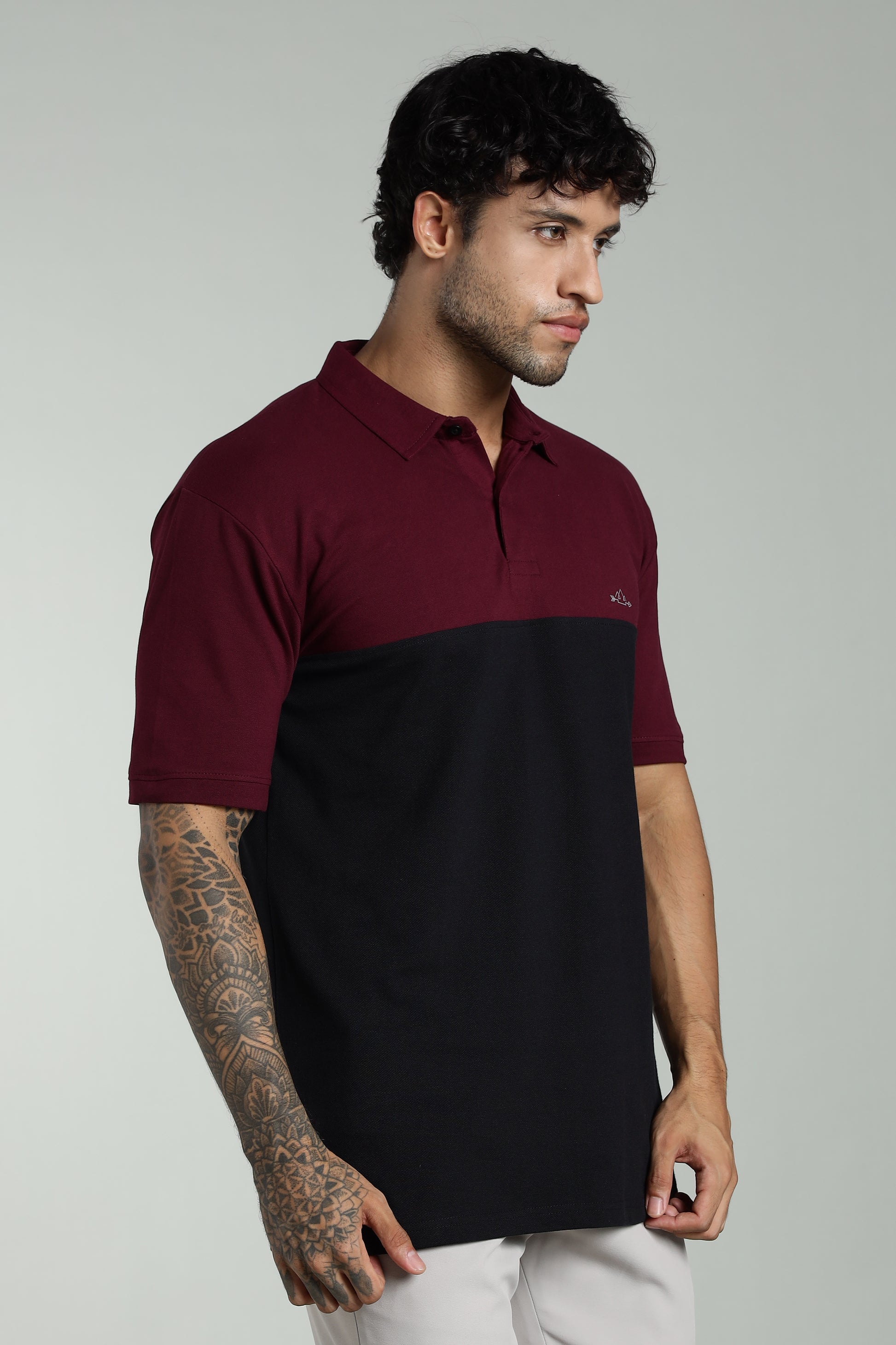Manlymaroon Cotton Polo T-Shirt