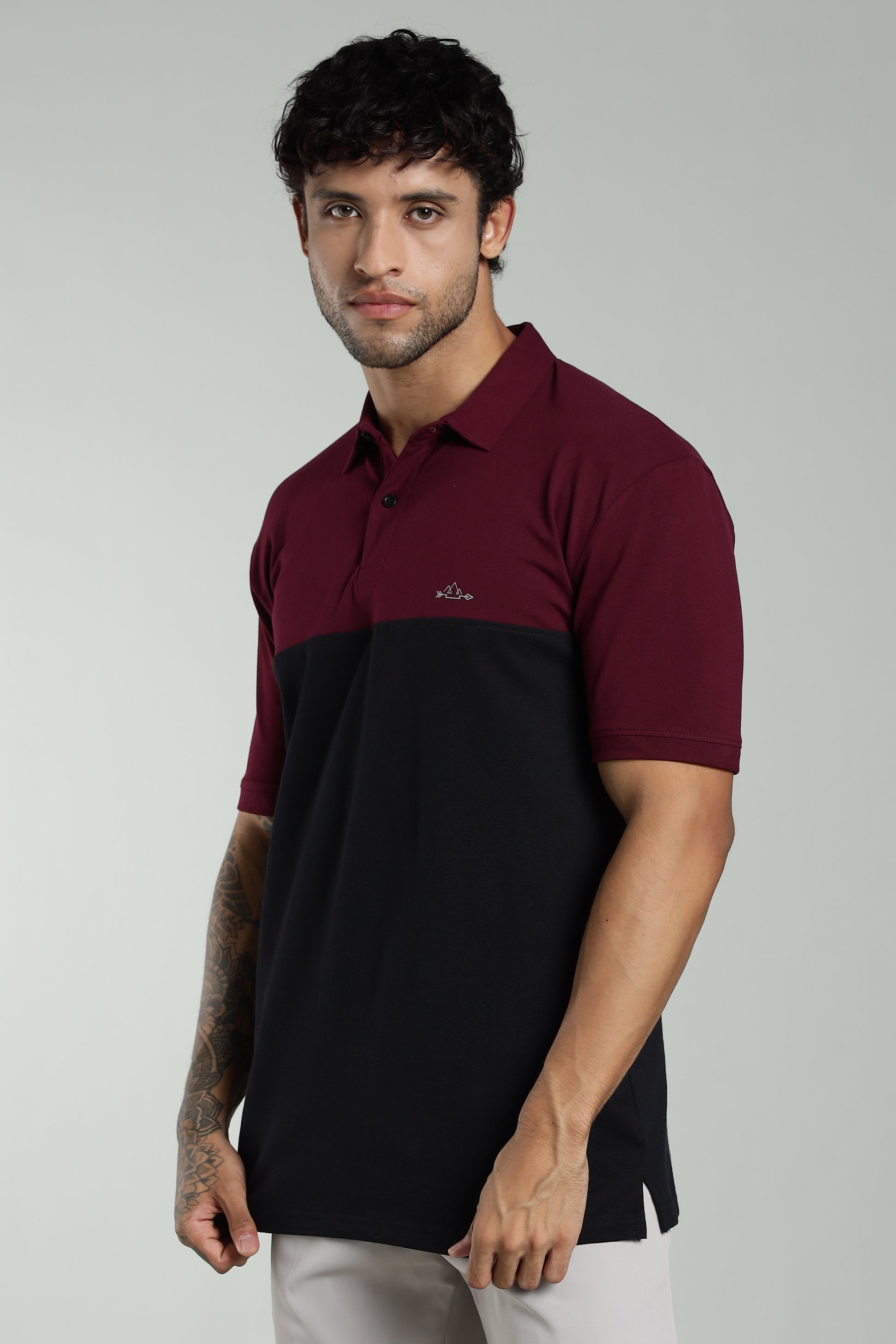 Manlymaroon Cotton Polo T-Shirt