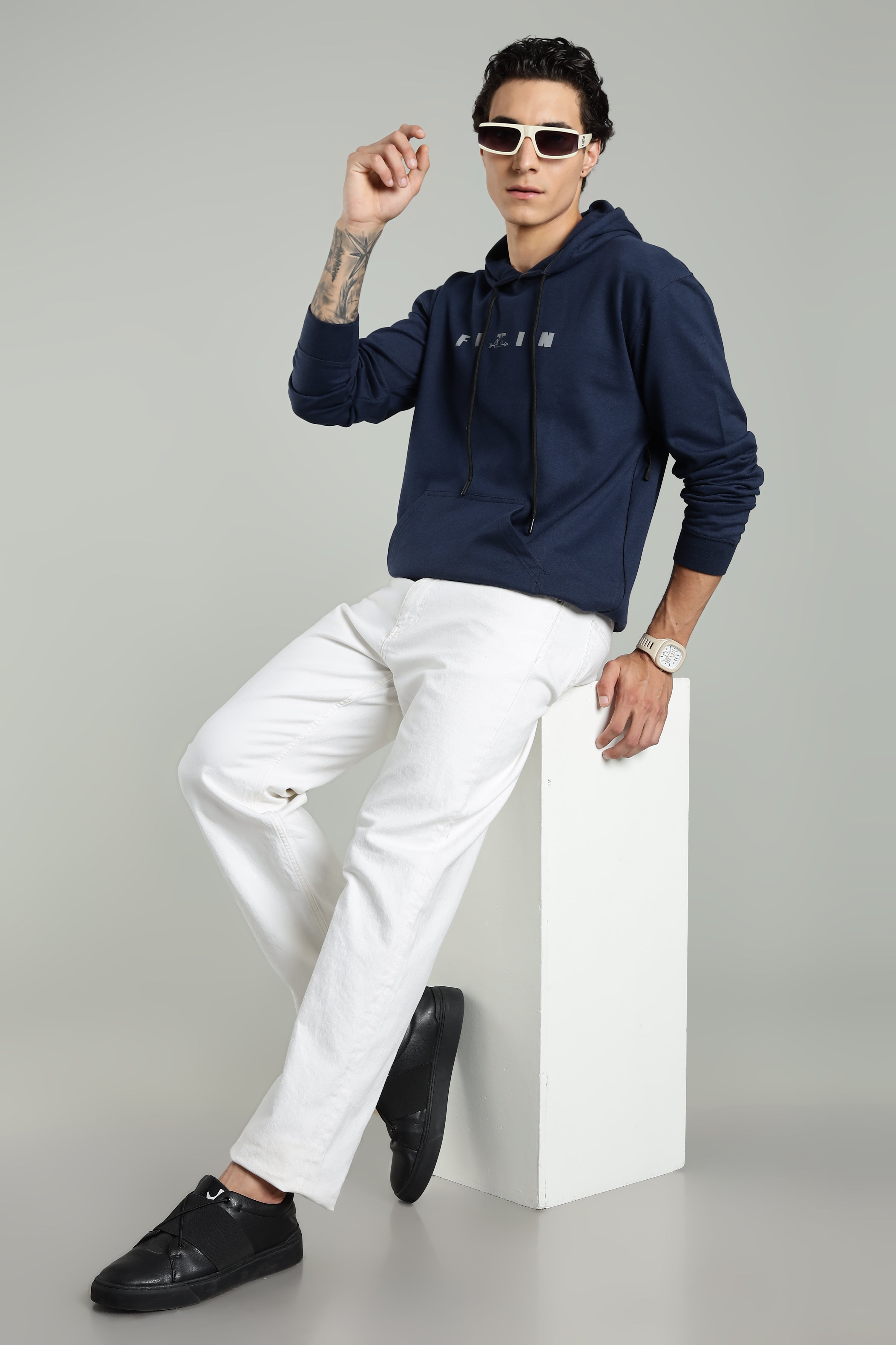 Navy Men’s All-Season Vent Zip Hoodie