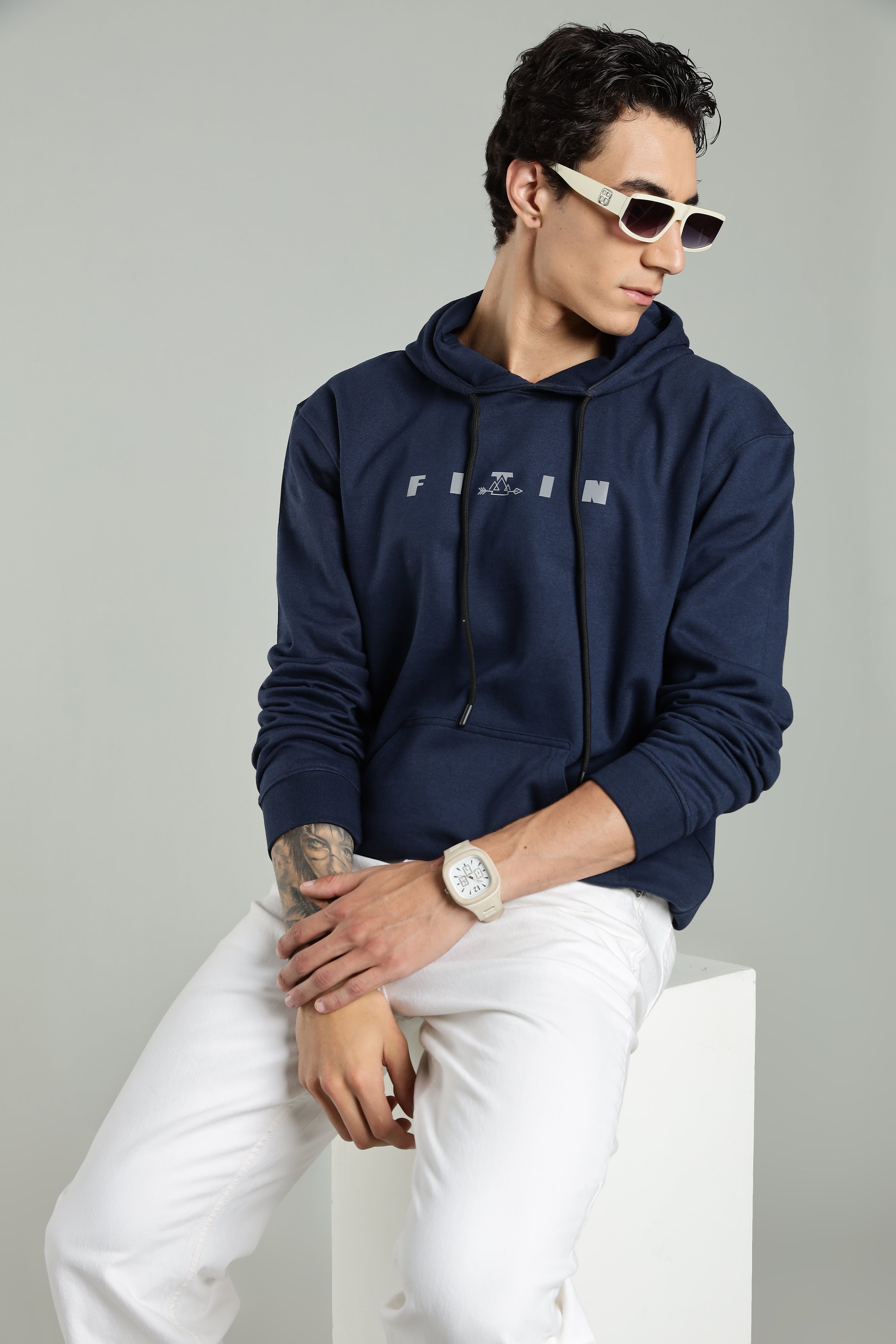 Navy Men’s All-Season Vent Zip Hoodie