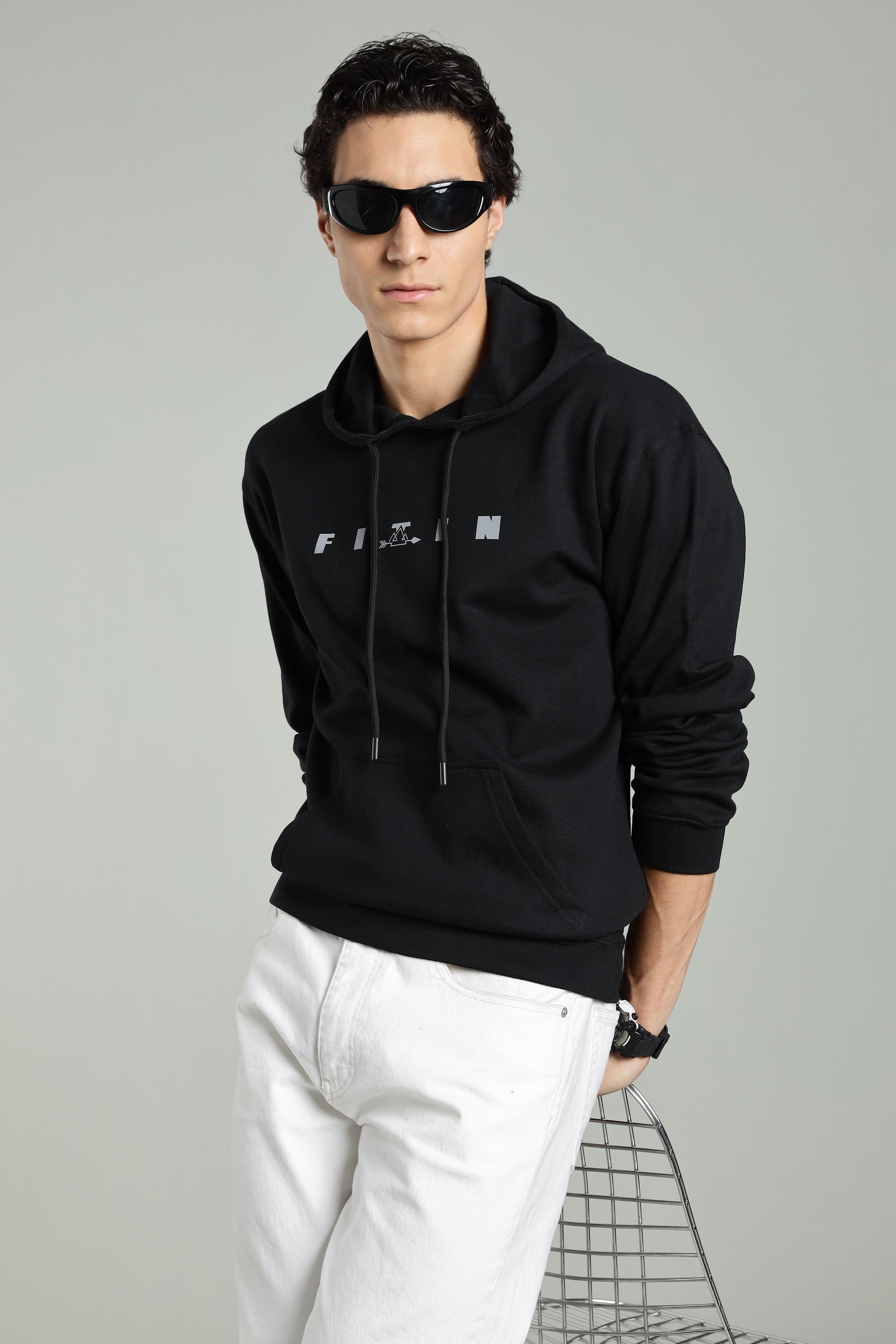 Black Men’s All-Season Vent Zip Hoodie