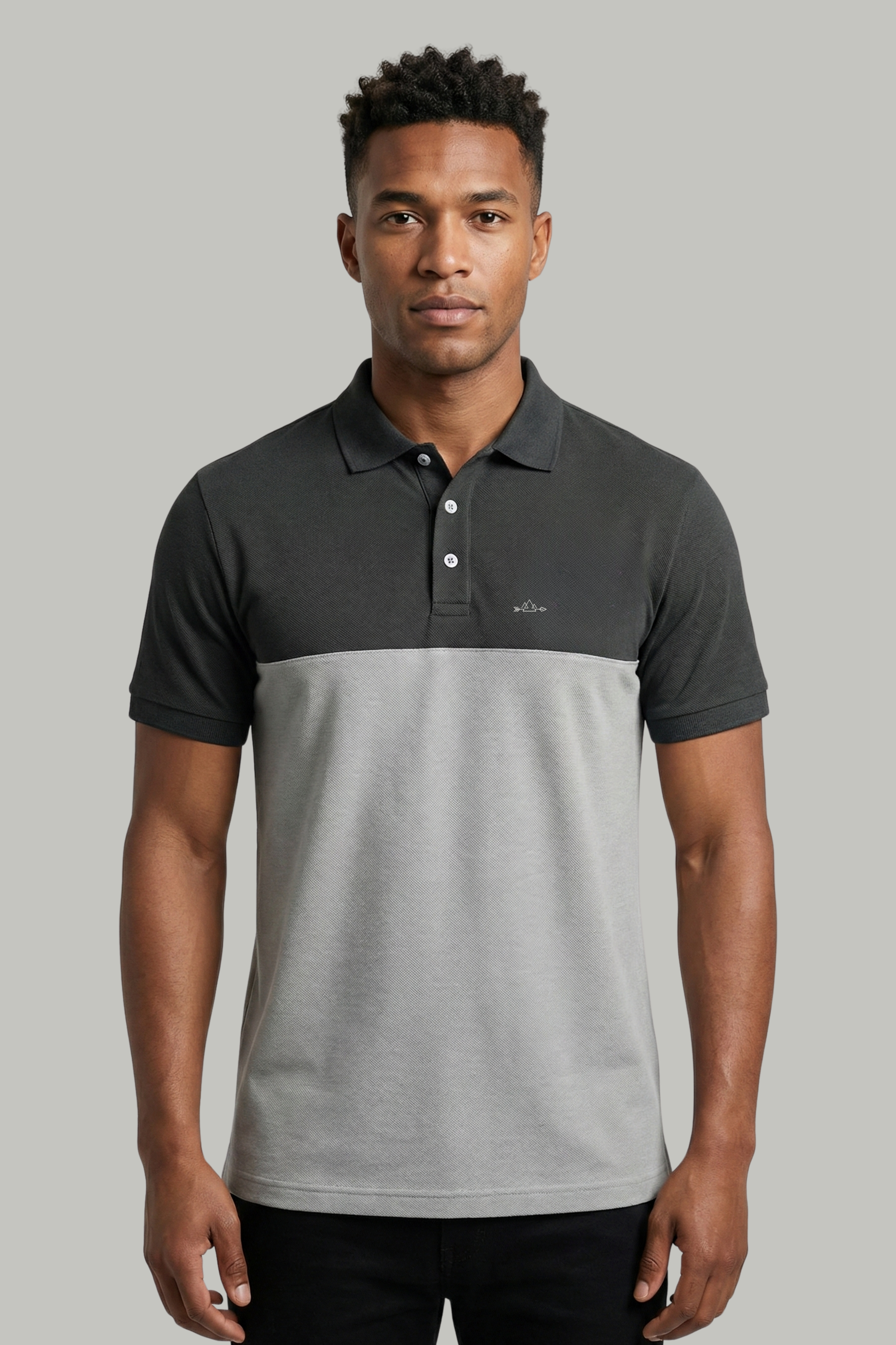CS Grey Blend Cotton Polo T-Shirt