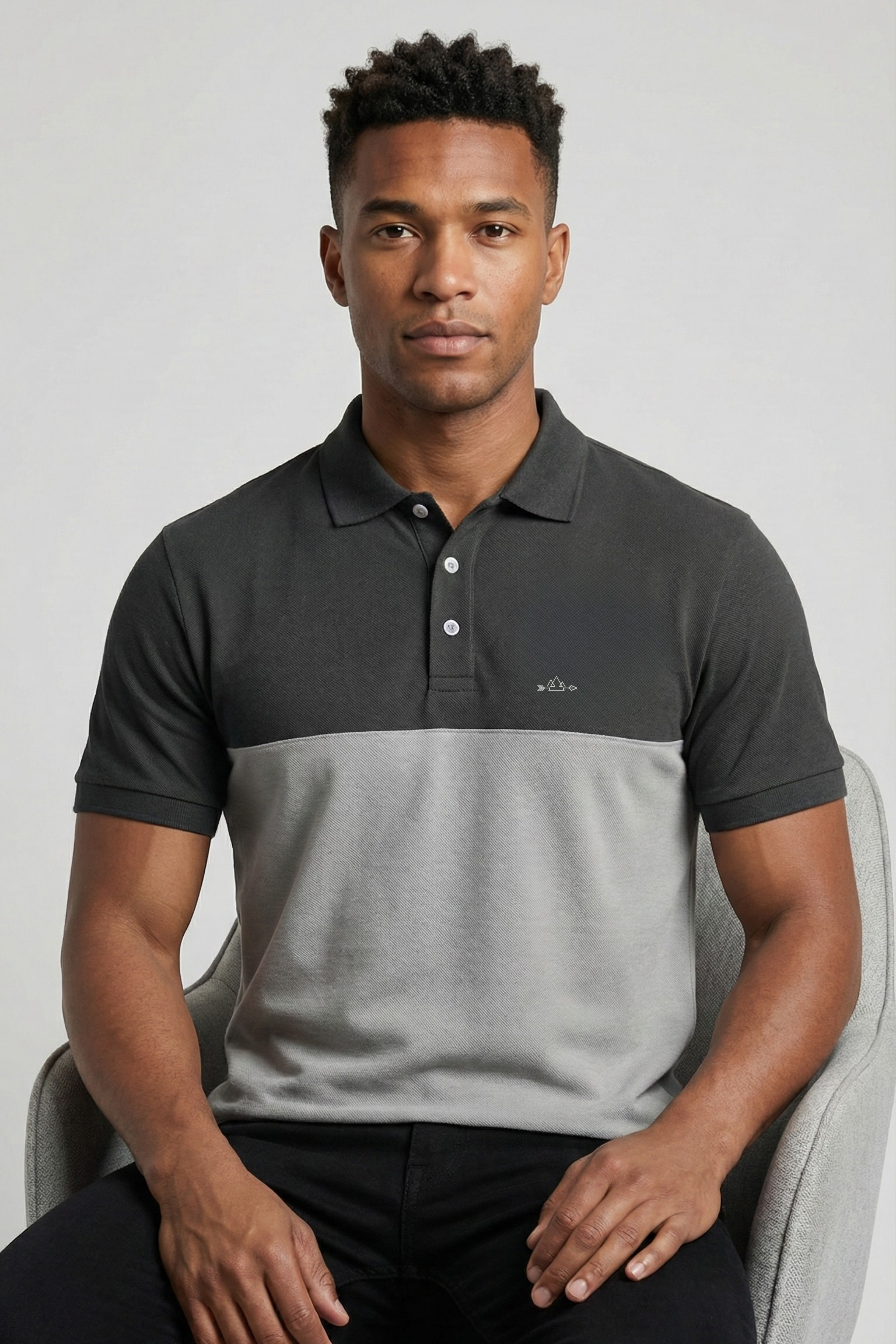 CS Grey Blend Cotton Polo T-Shirt