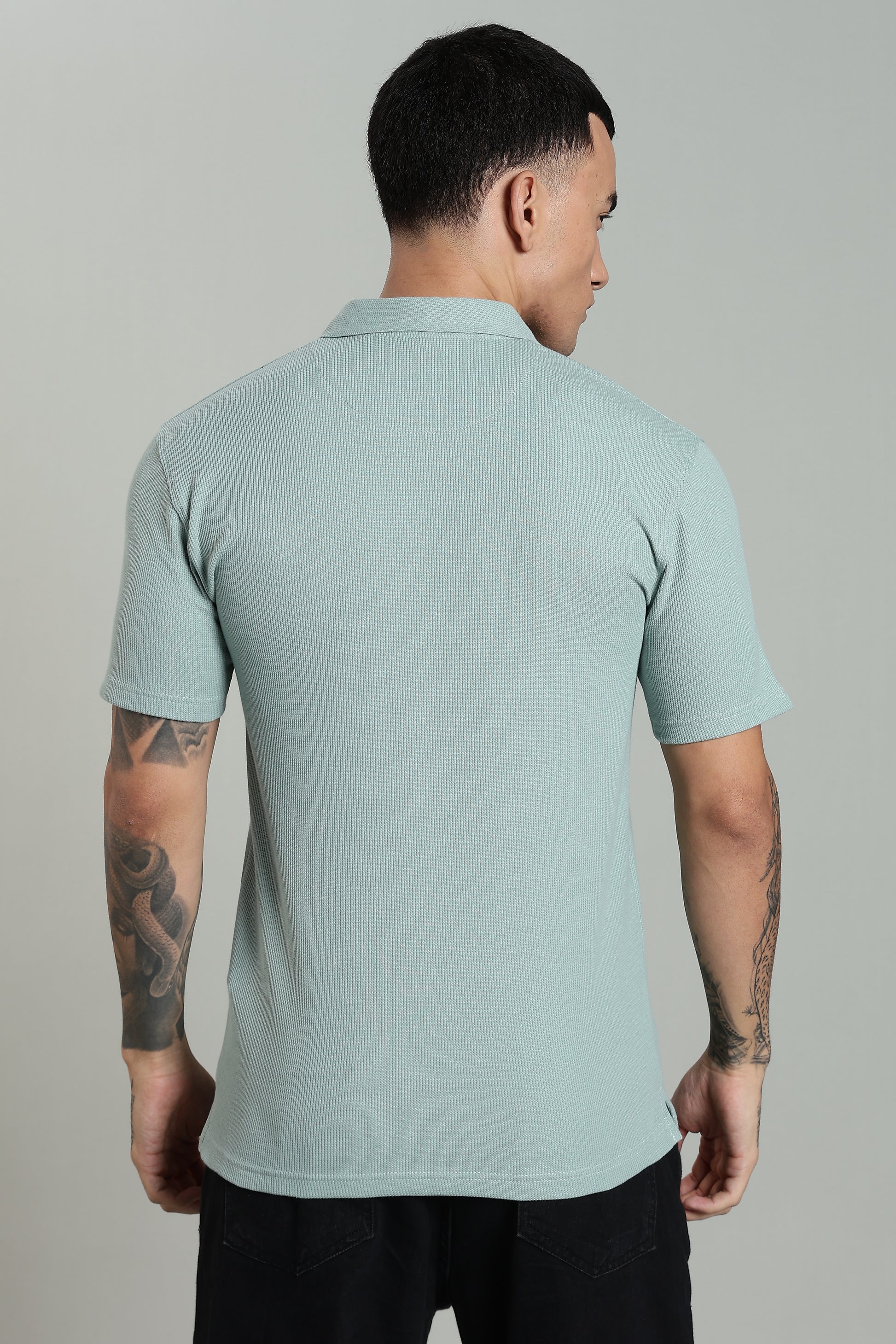 Light Blue Old Money Zipper Polo - PR