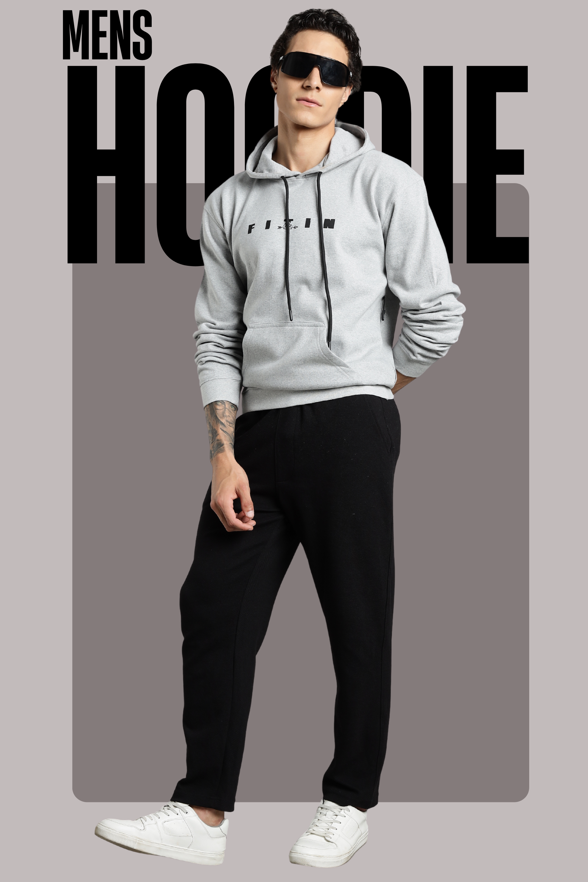 Grey Men’s All-Season Vent Zip Hoodie