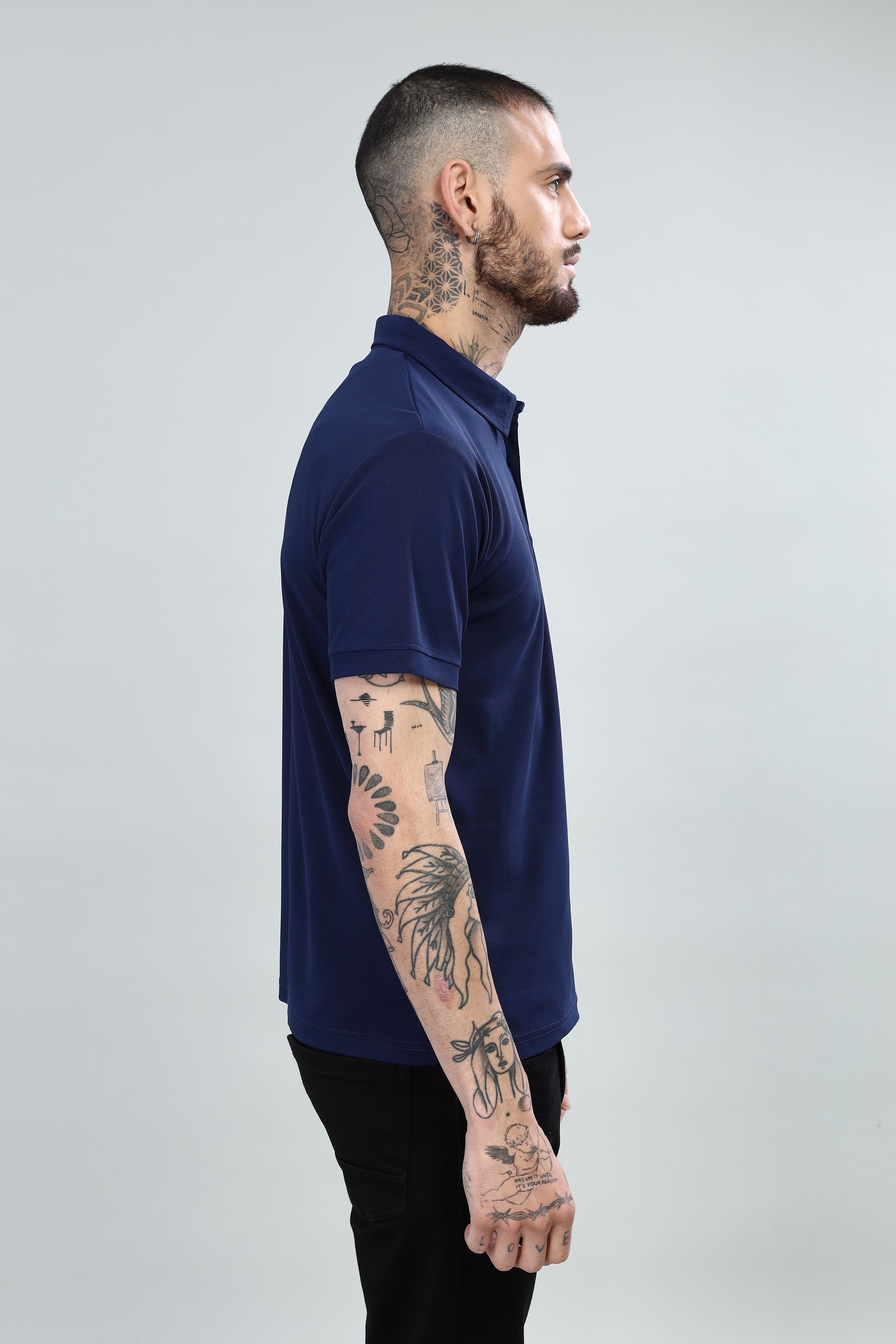 Blue-Daily Wear Polo T-Shirt