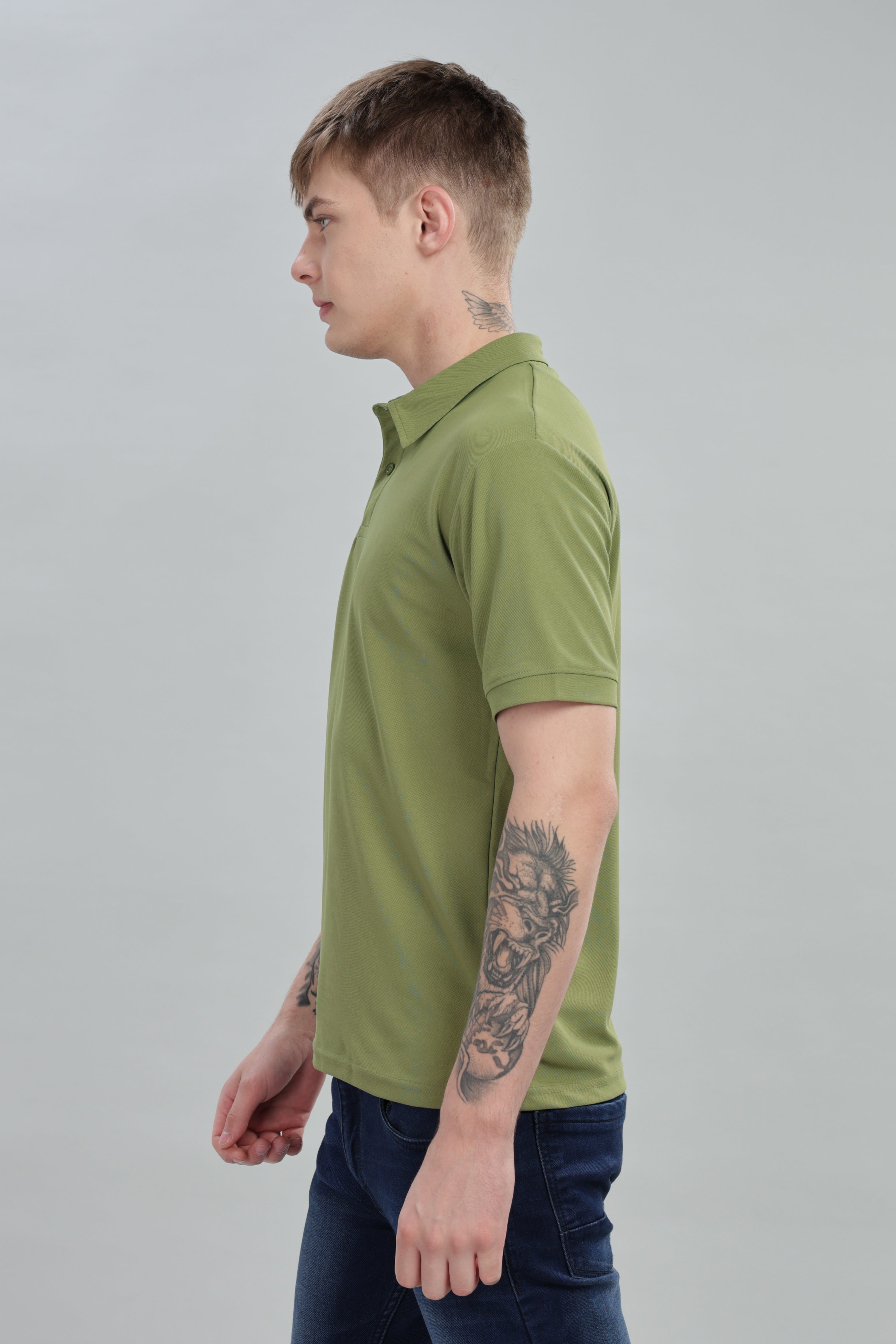 Leaf Green Daily Wear Polo T-Shirt