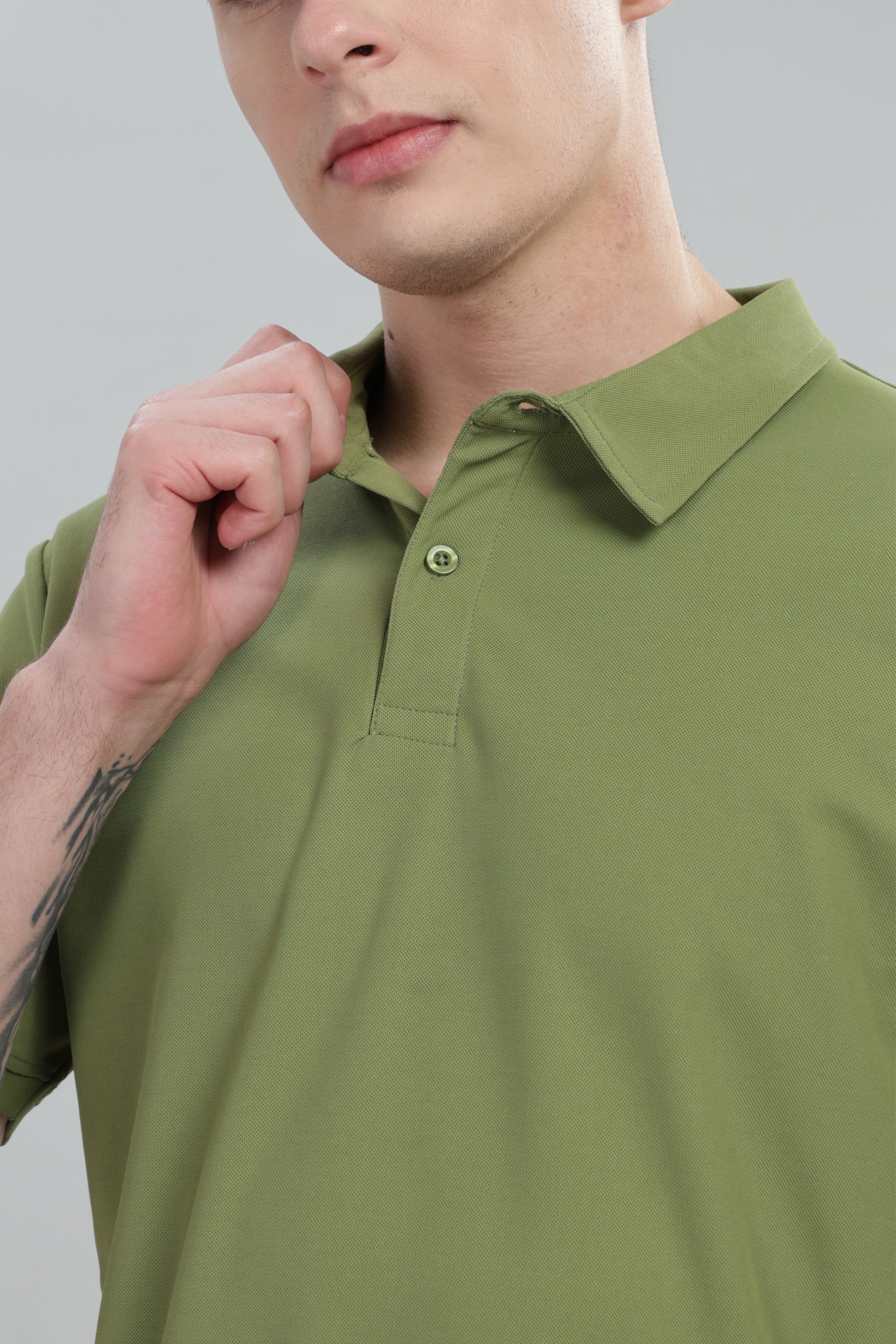 Leaf Green Daily Wear Polo T-Shirt