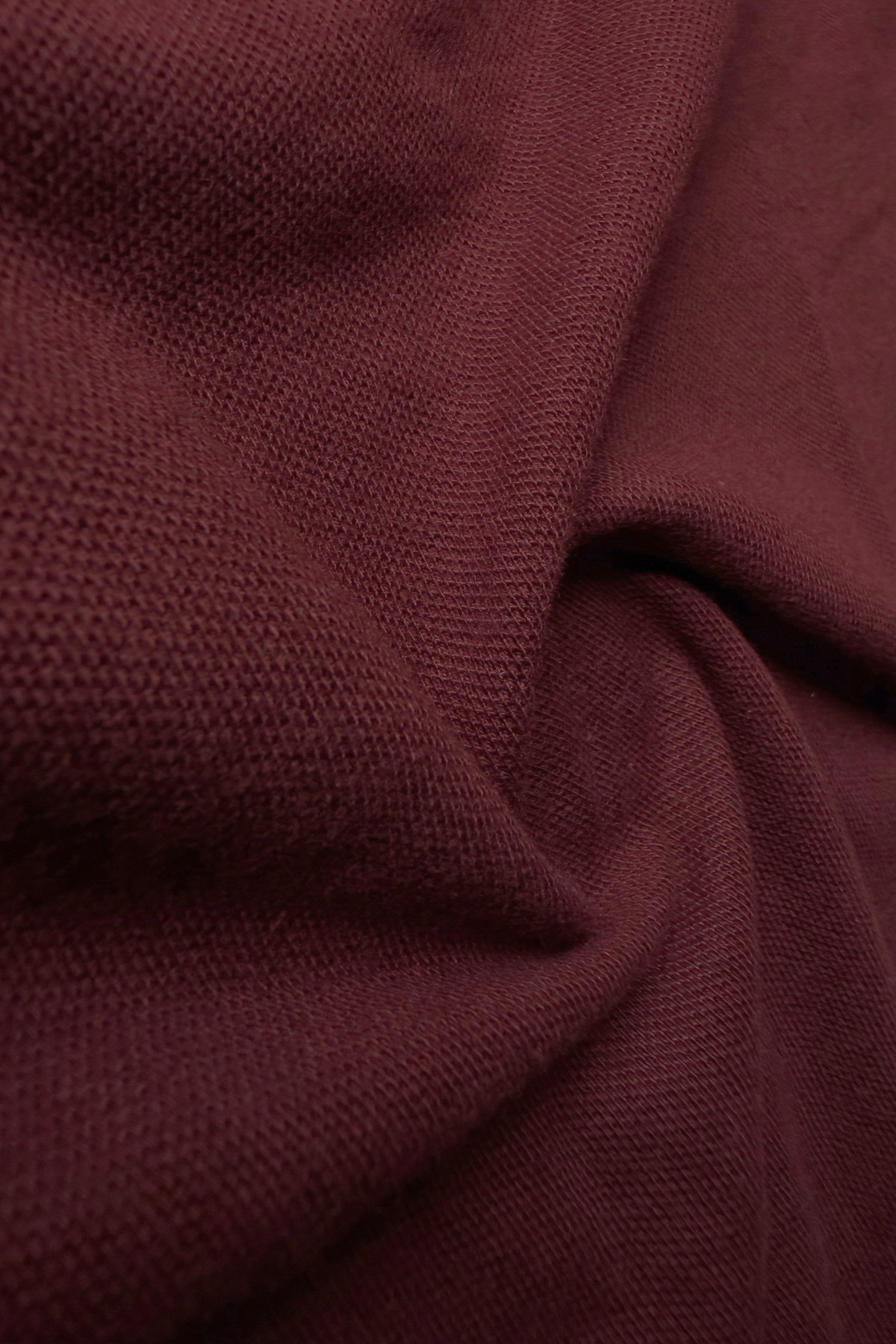 Burgundy Cotton Polo T-Shirt