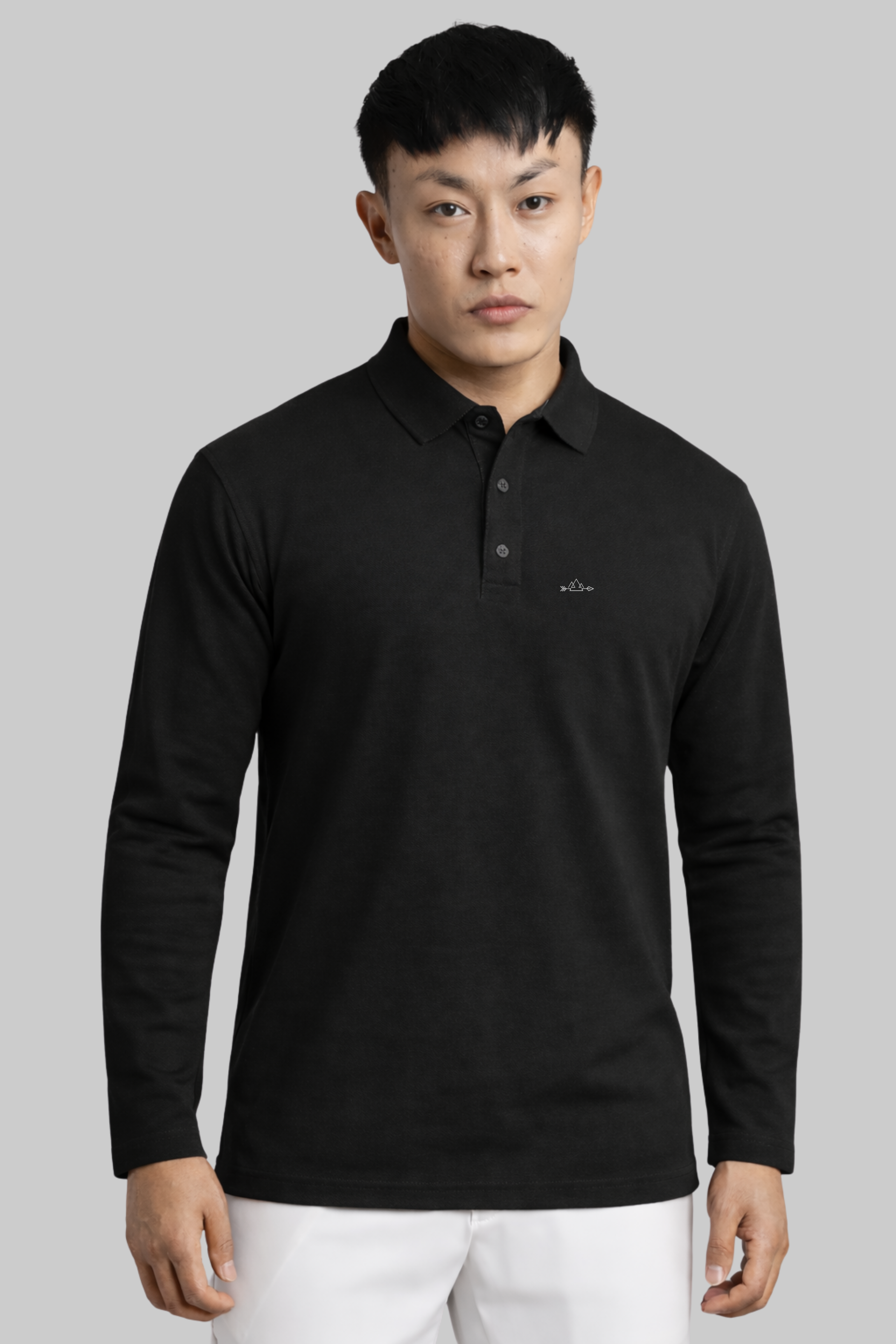 Black Full Sleeve Polo
