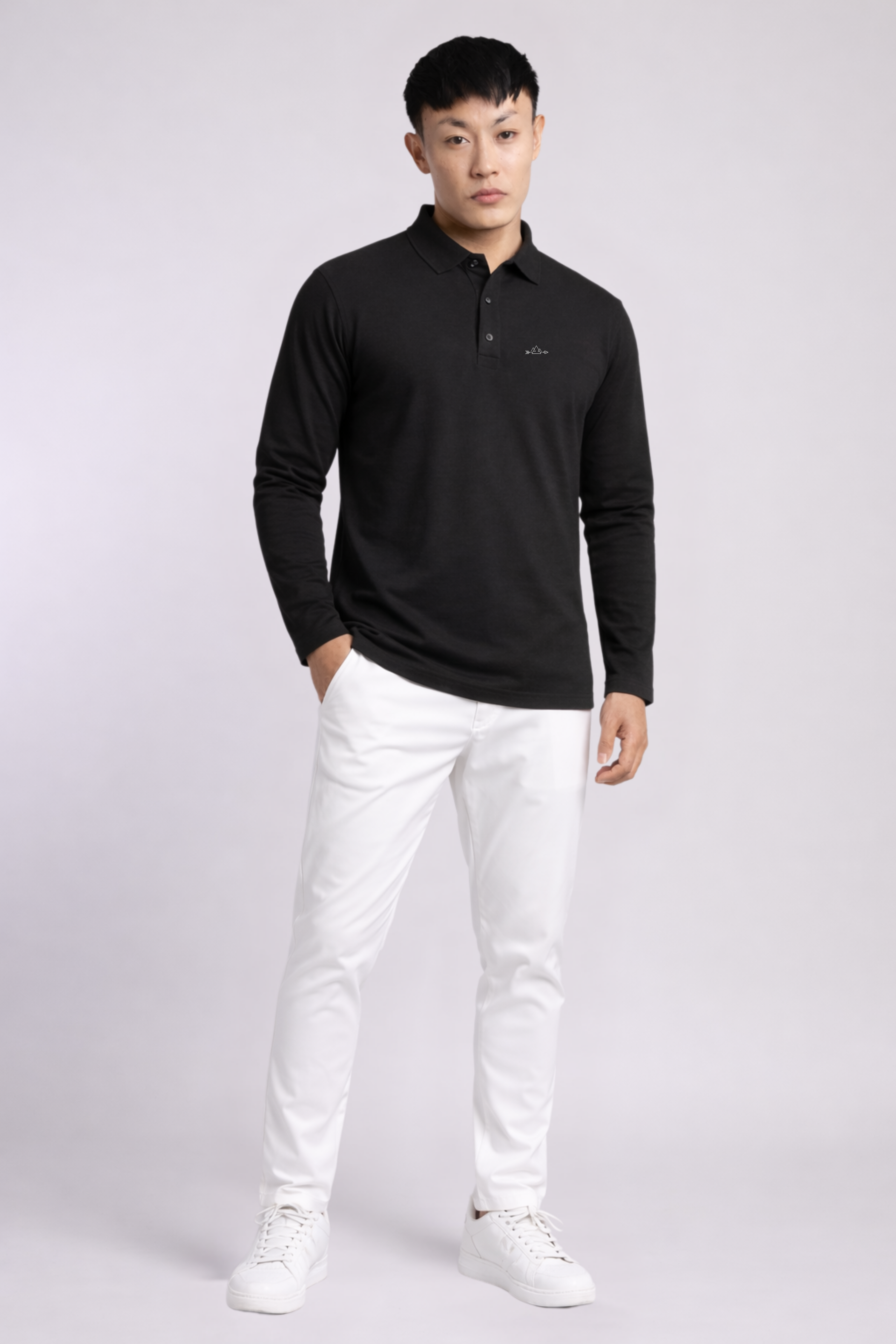 Black Full Sleeve Polo