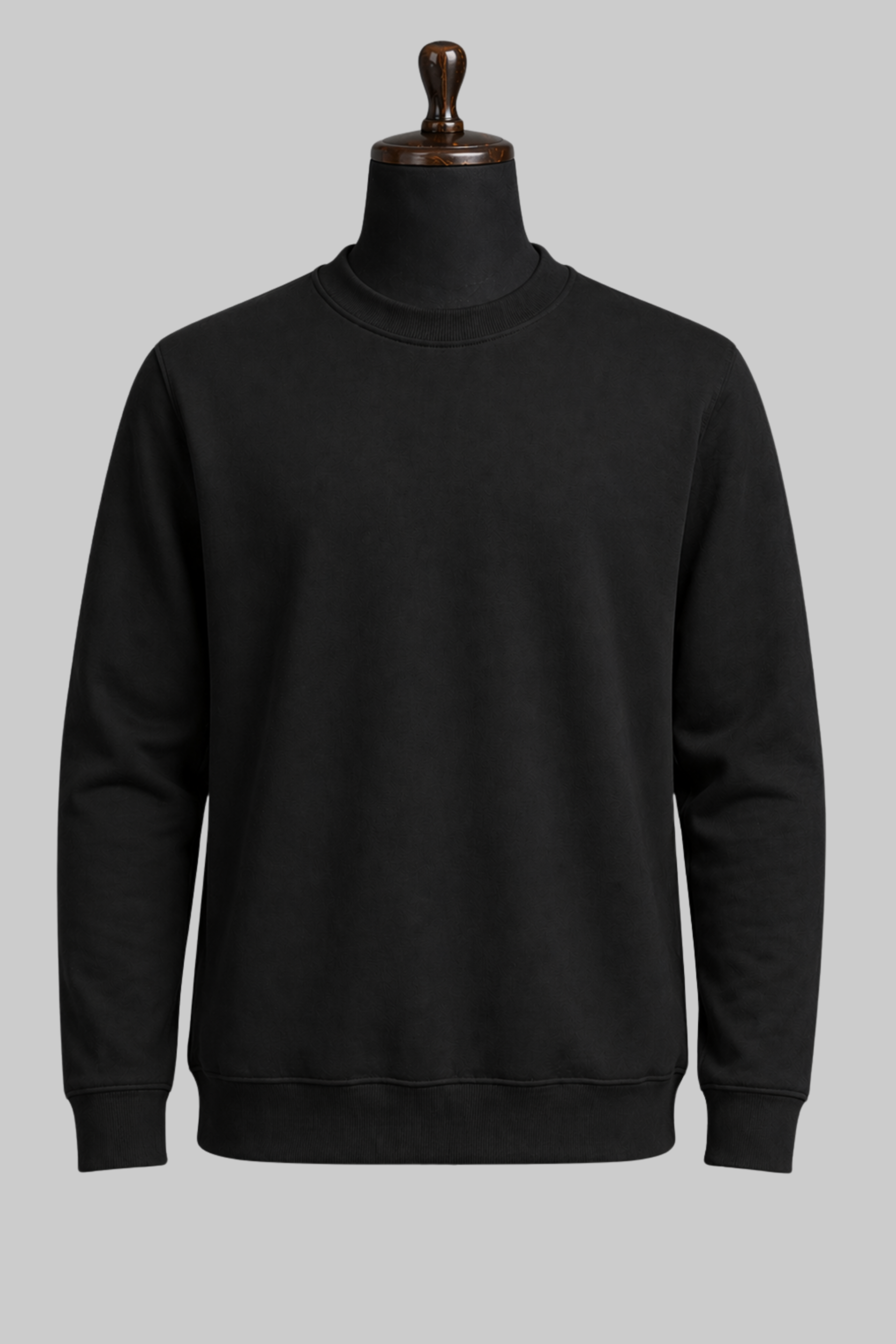 Black Solid Sweatshirt