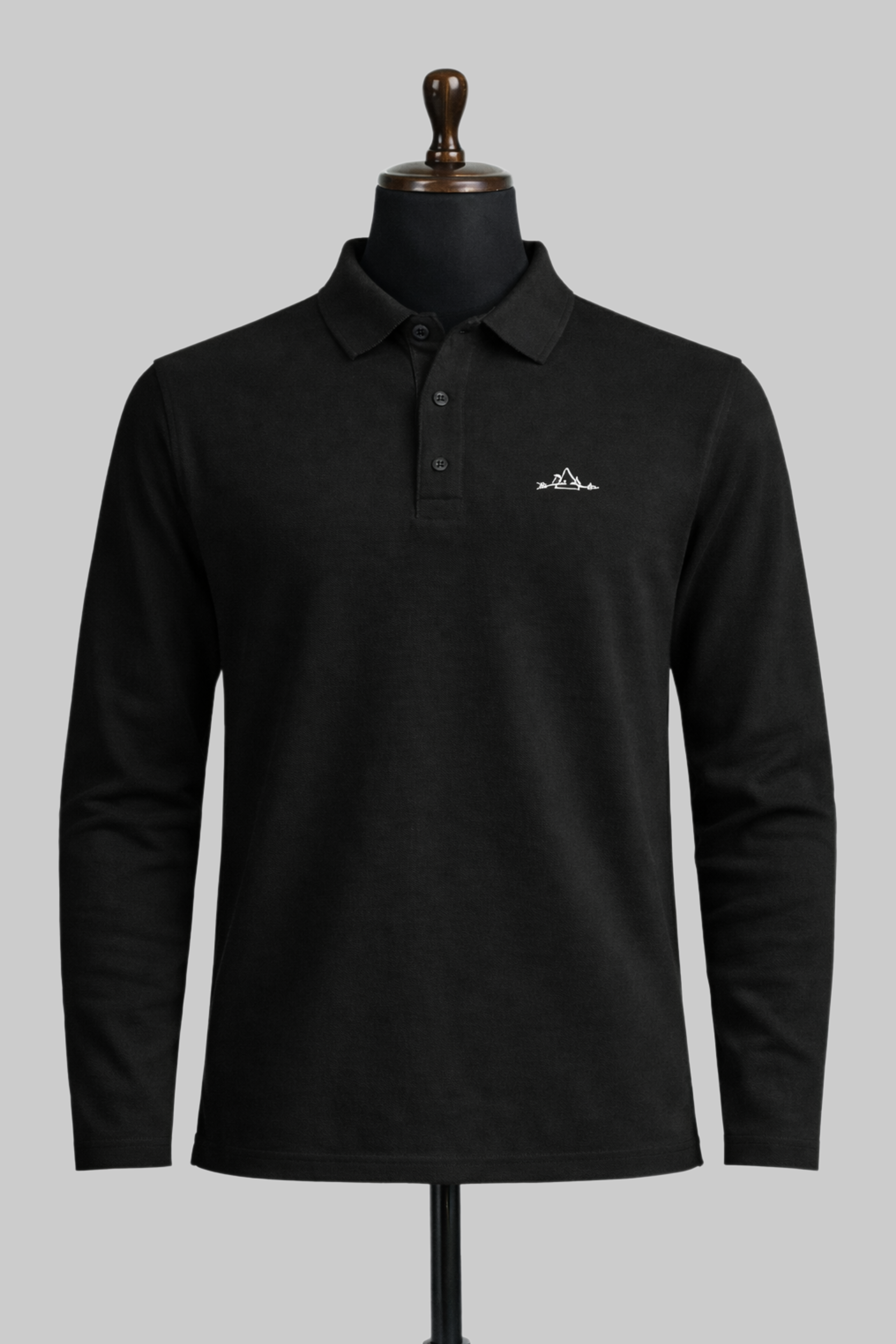Black Full Sleeve Polo