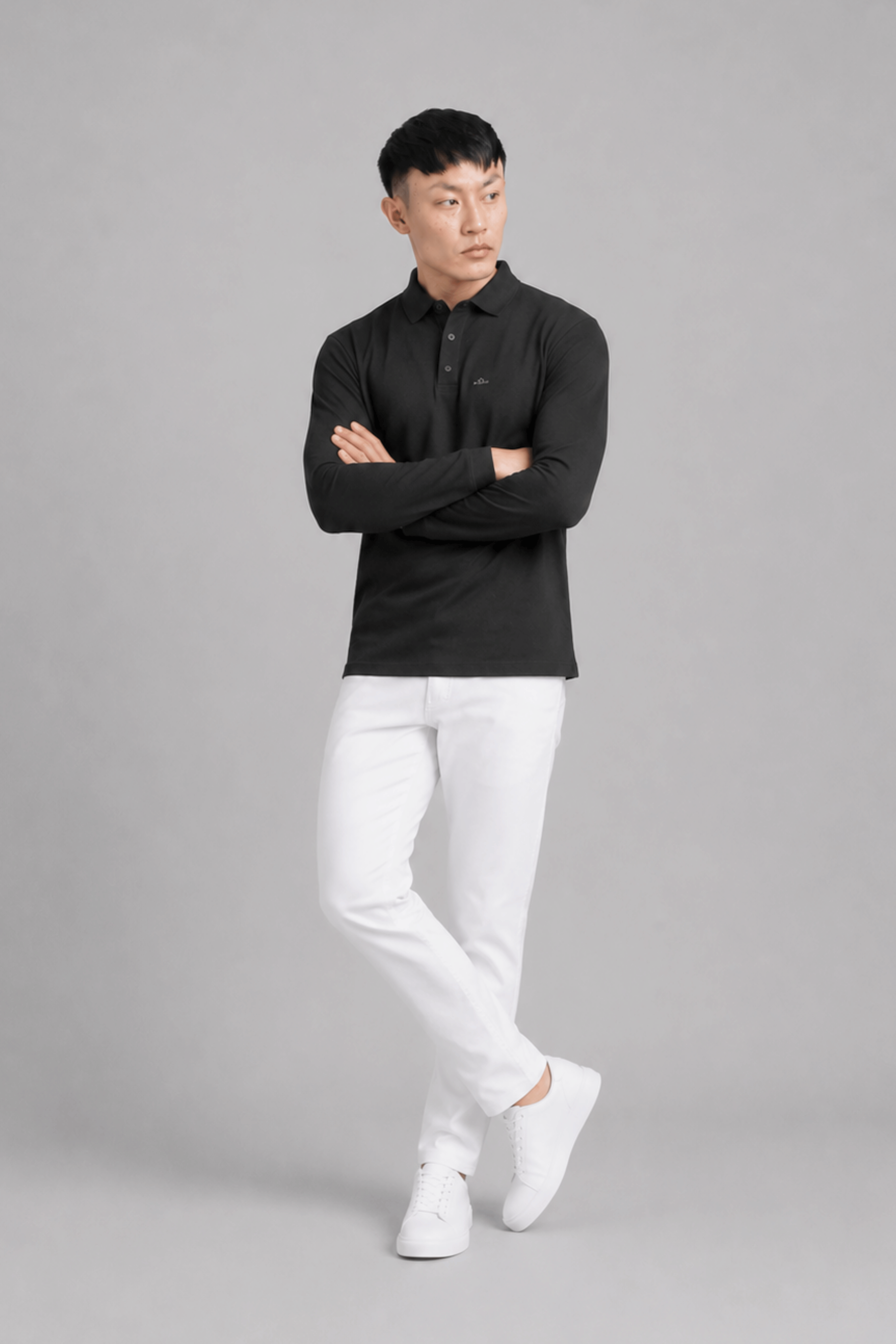 Black Full Sleeve Polo