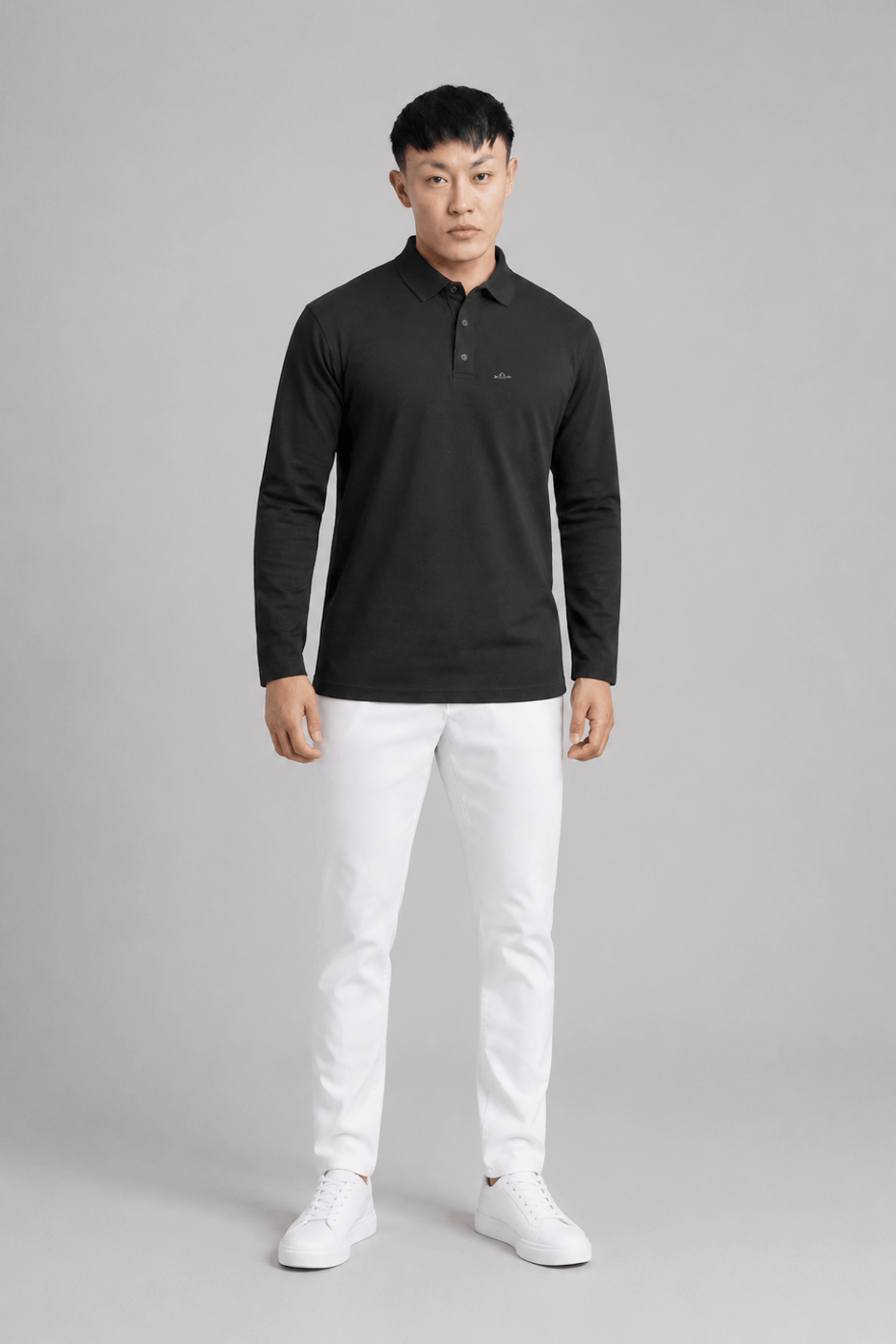 Black Full Sleeve Polo
