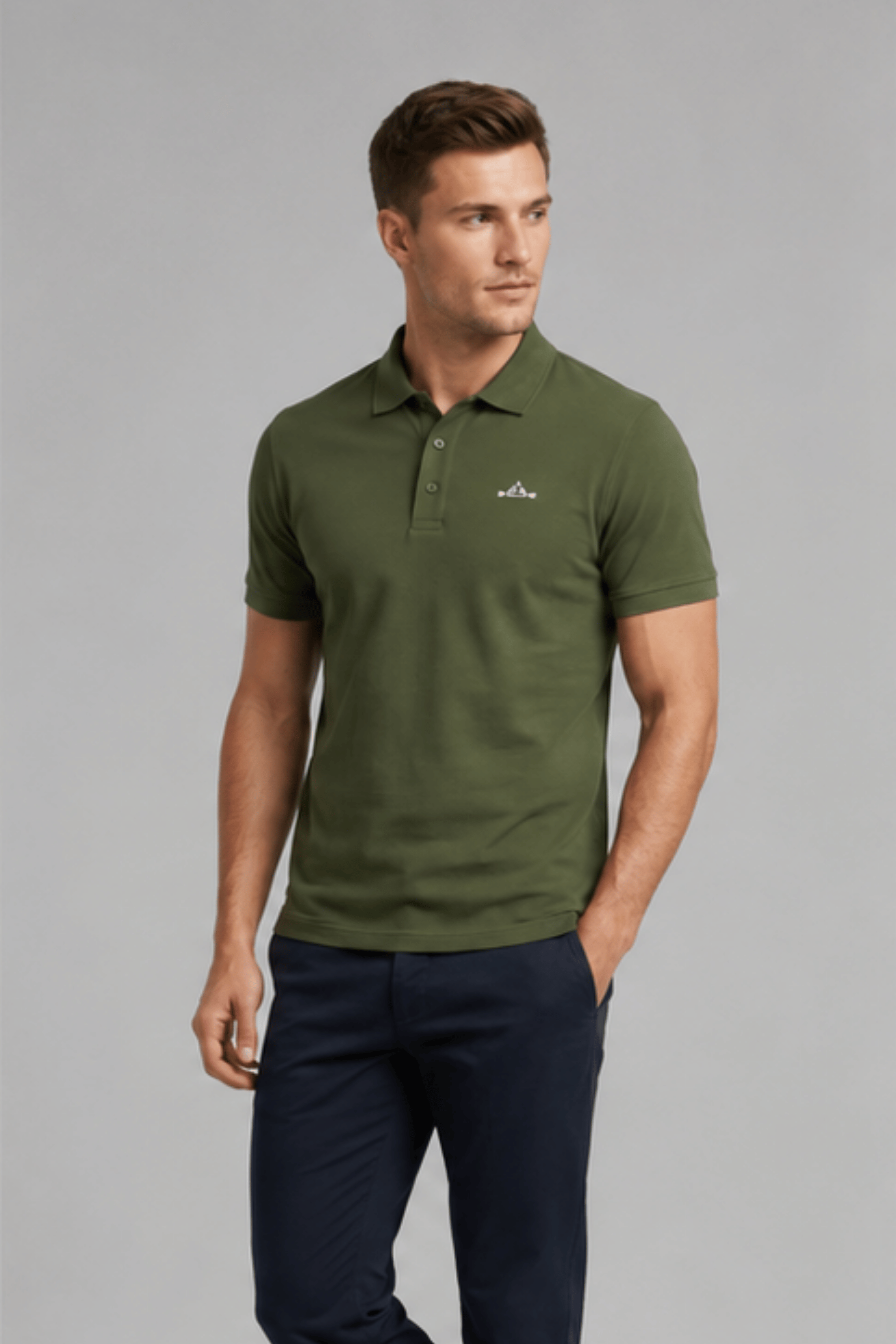 Bottle Green Daily Wear Polo T-Shirt