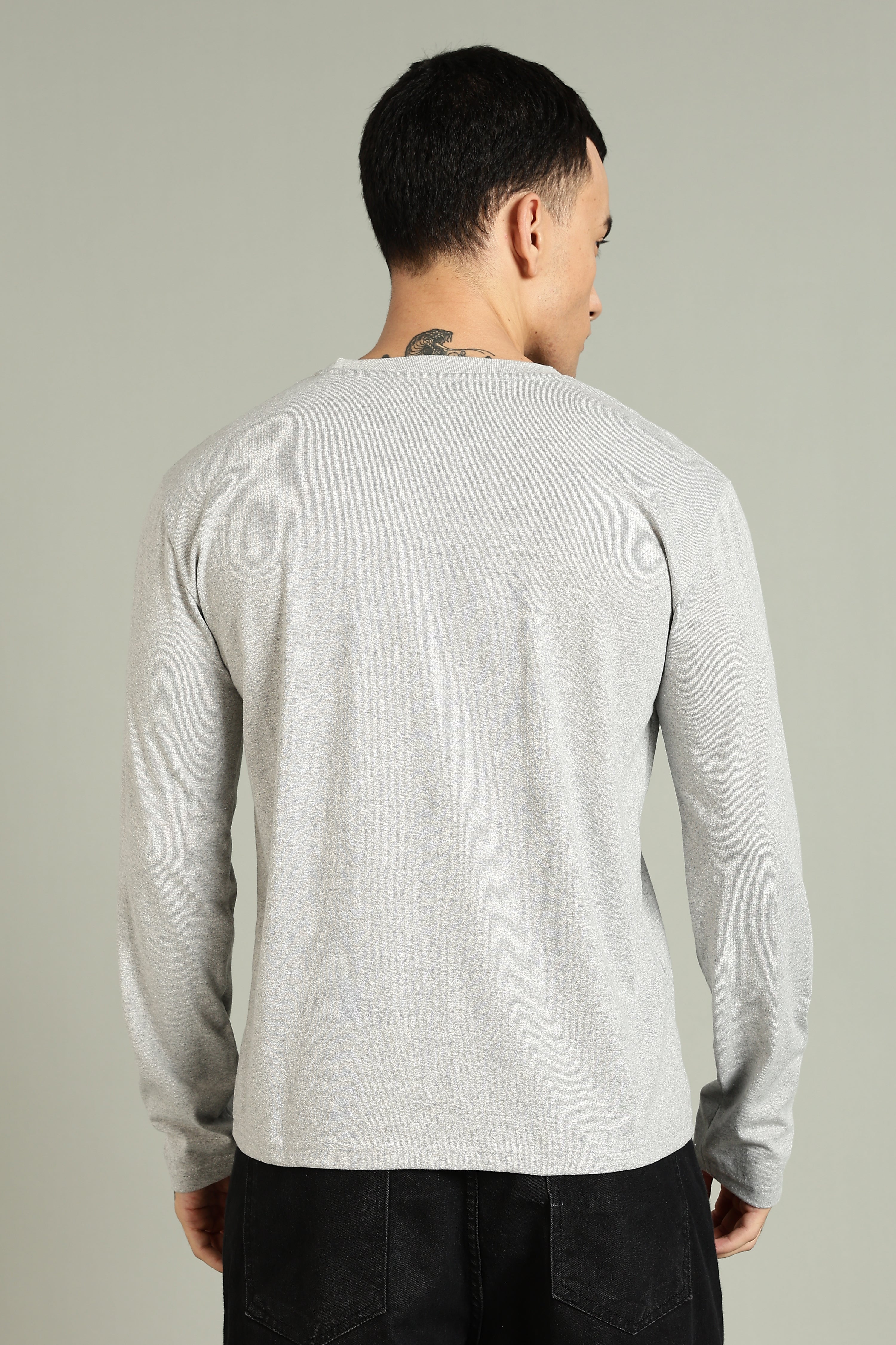 Plain Grey Full Sleeve Tee