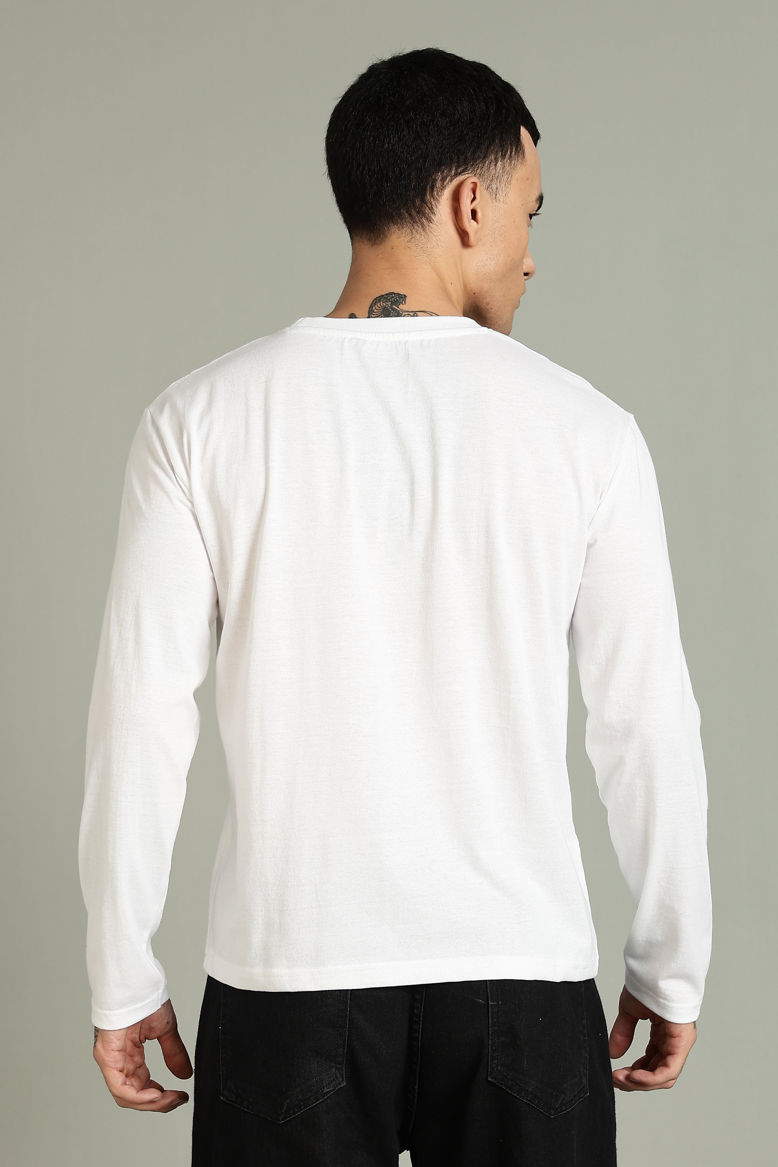 Plain White Full Sleeve Tee