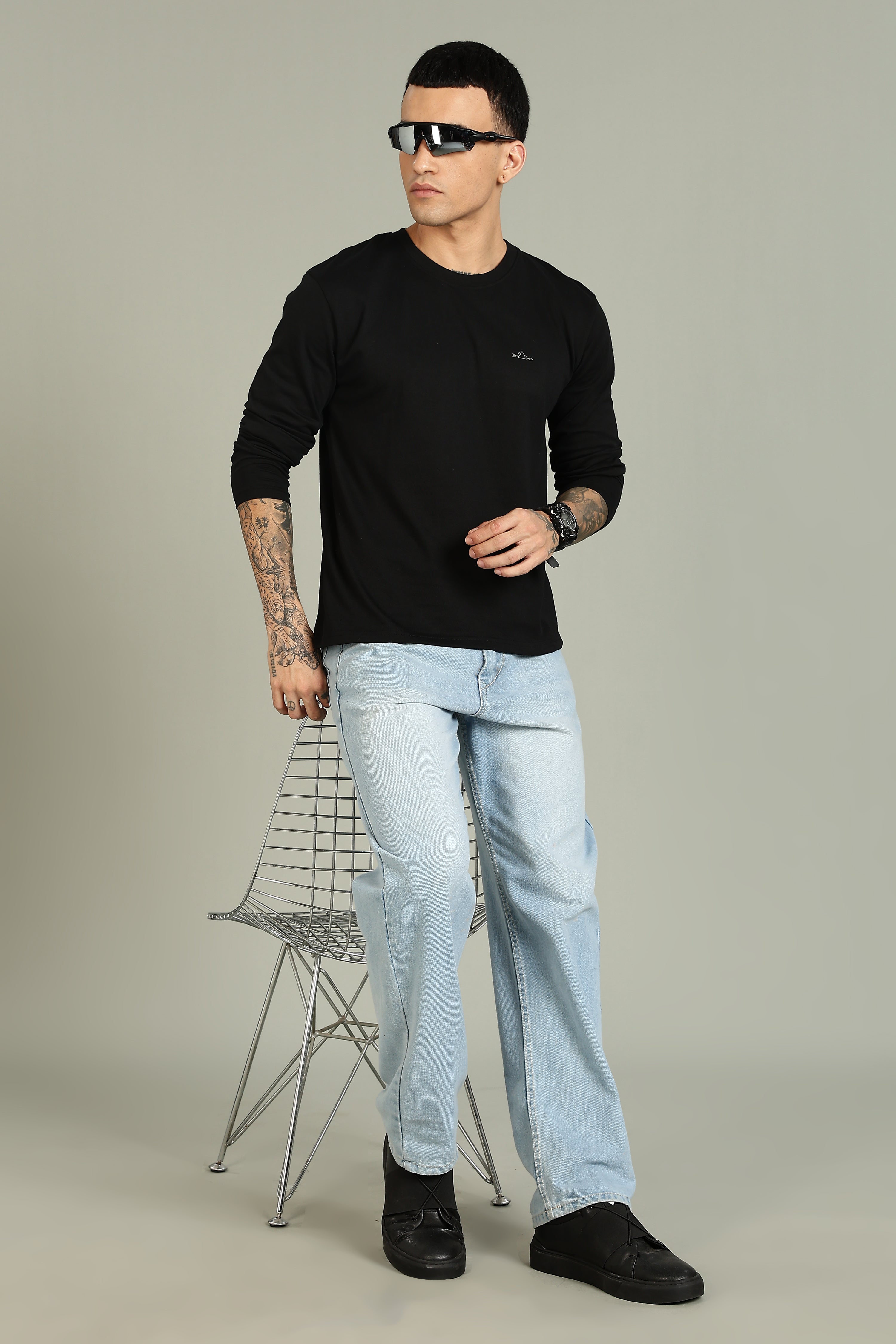 Plain Black Full Sleeve Tee