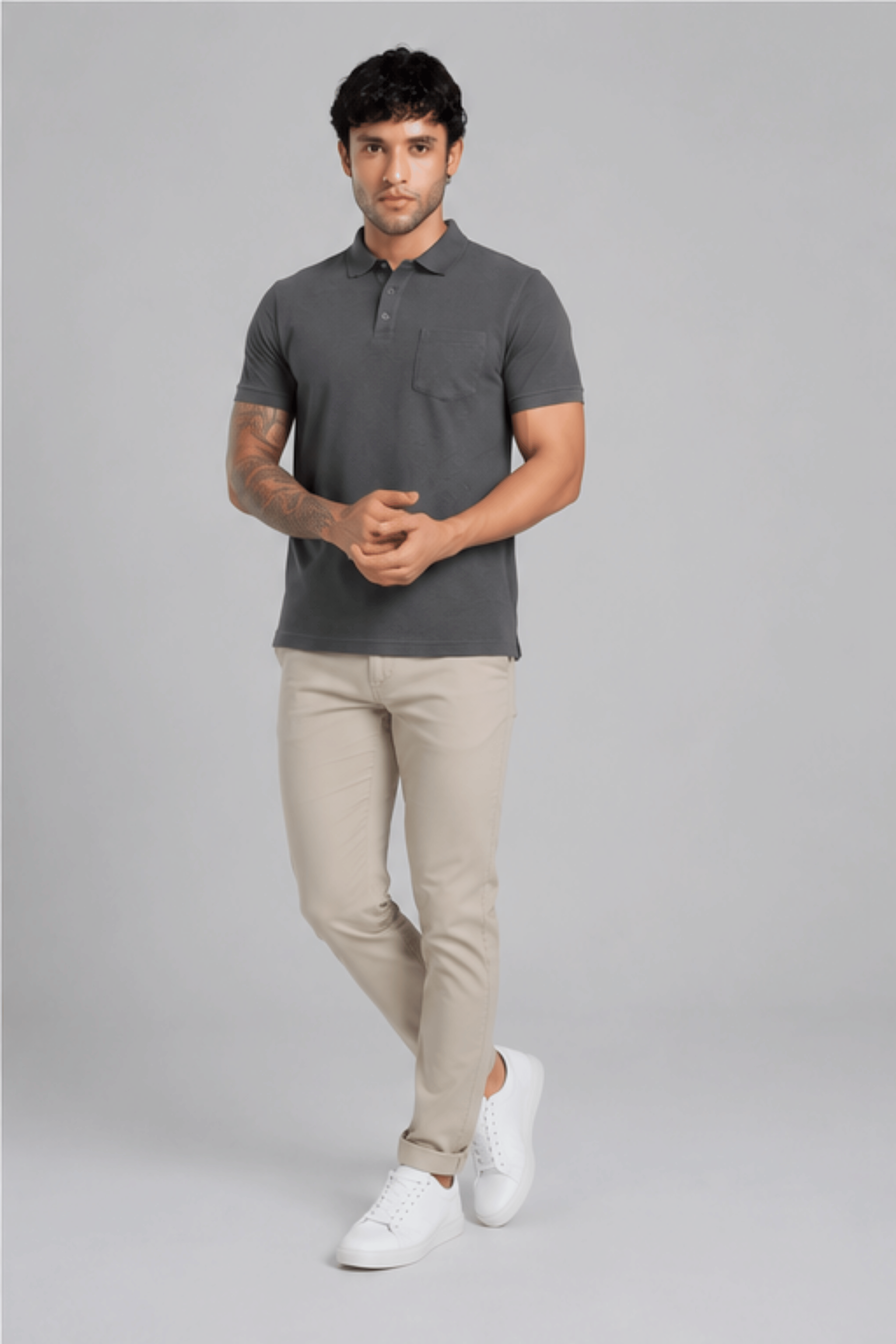 Graphite Pocket Polo