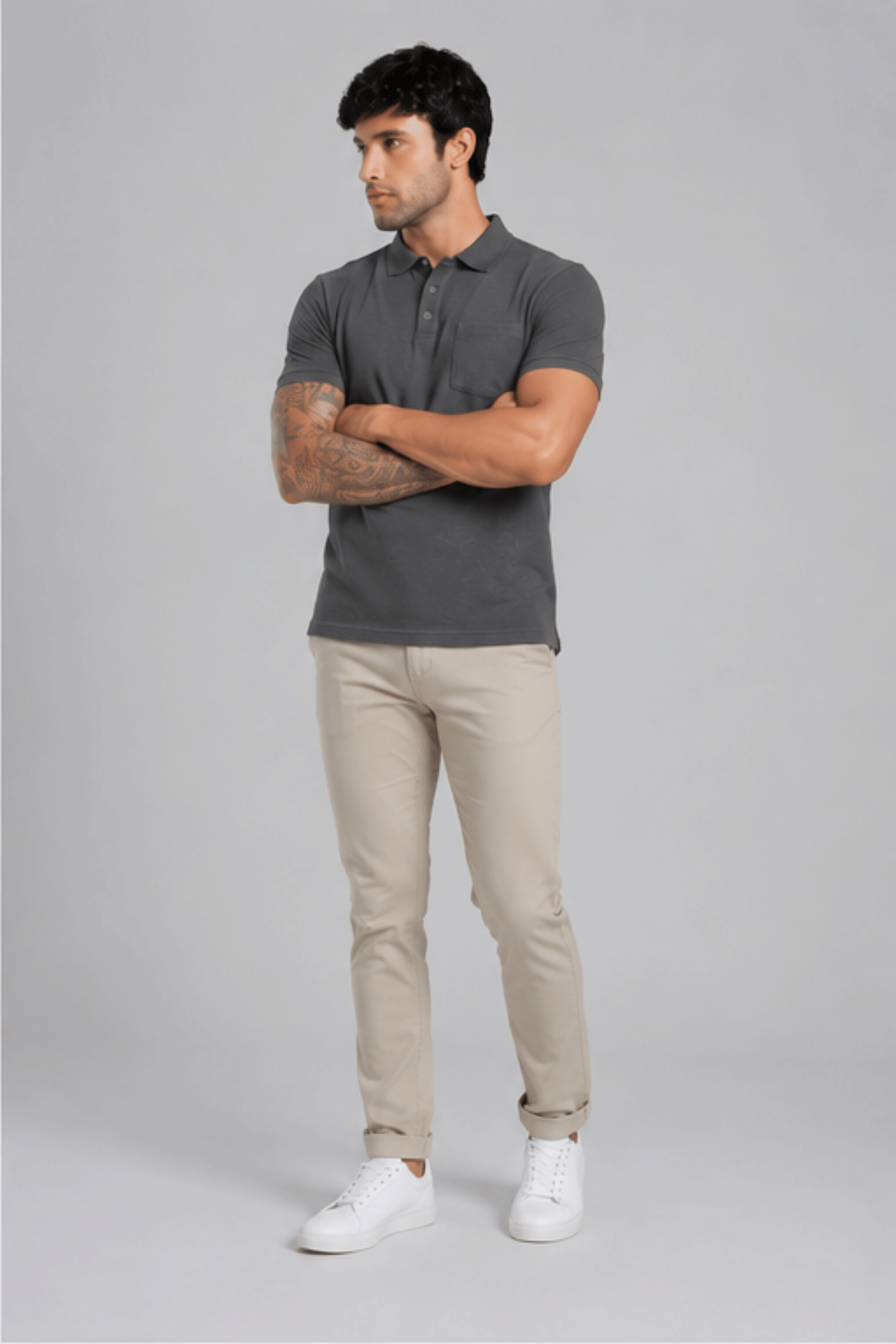 Graphite Pocket Polo