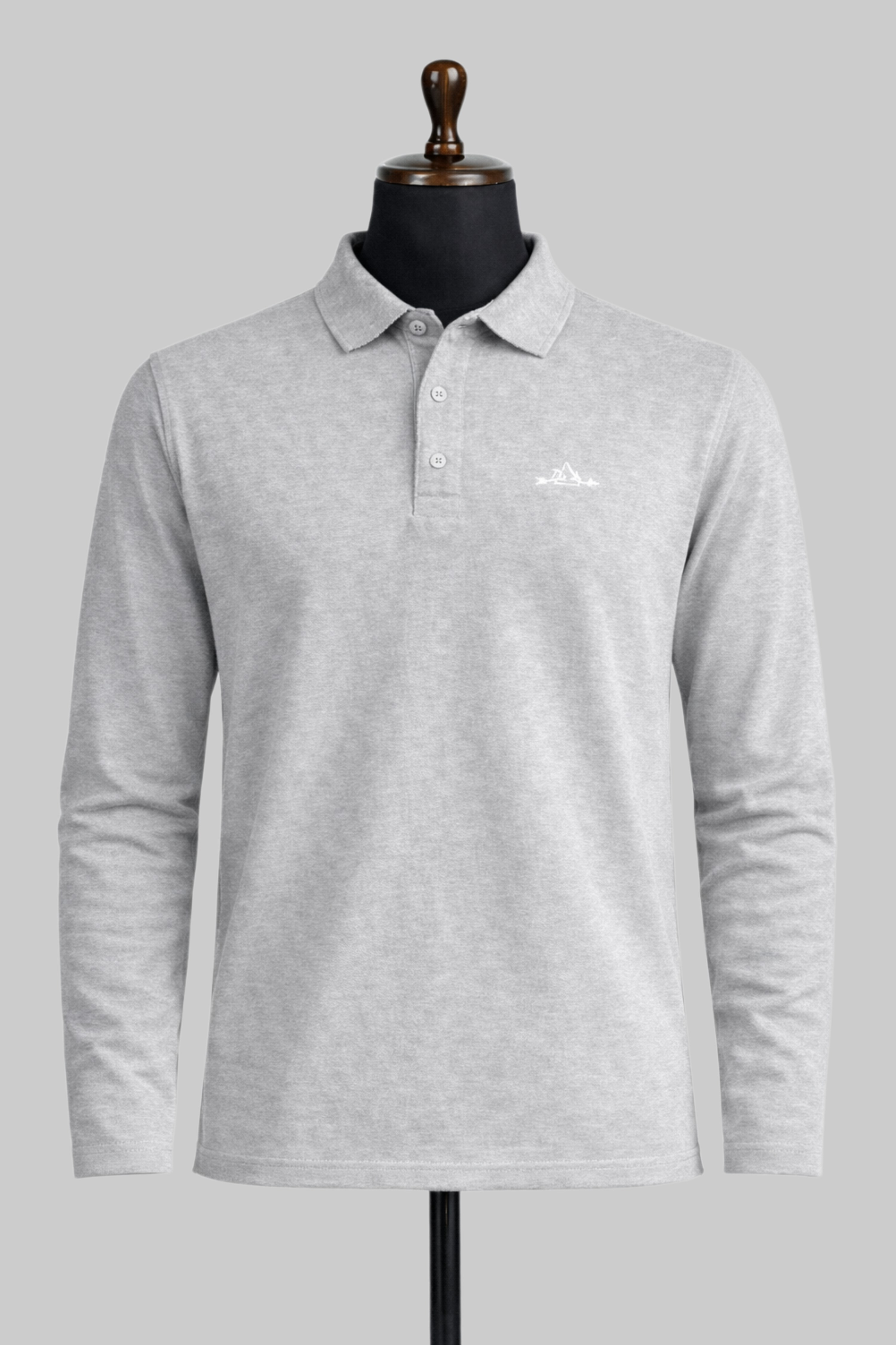 Grey Full Sleeve Polo