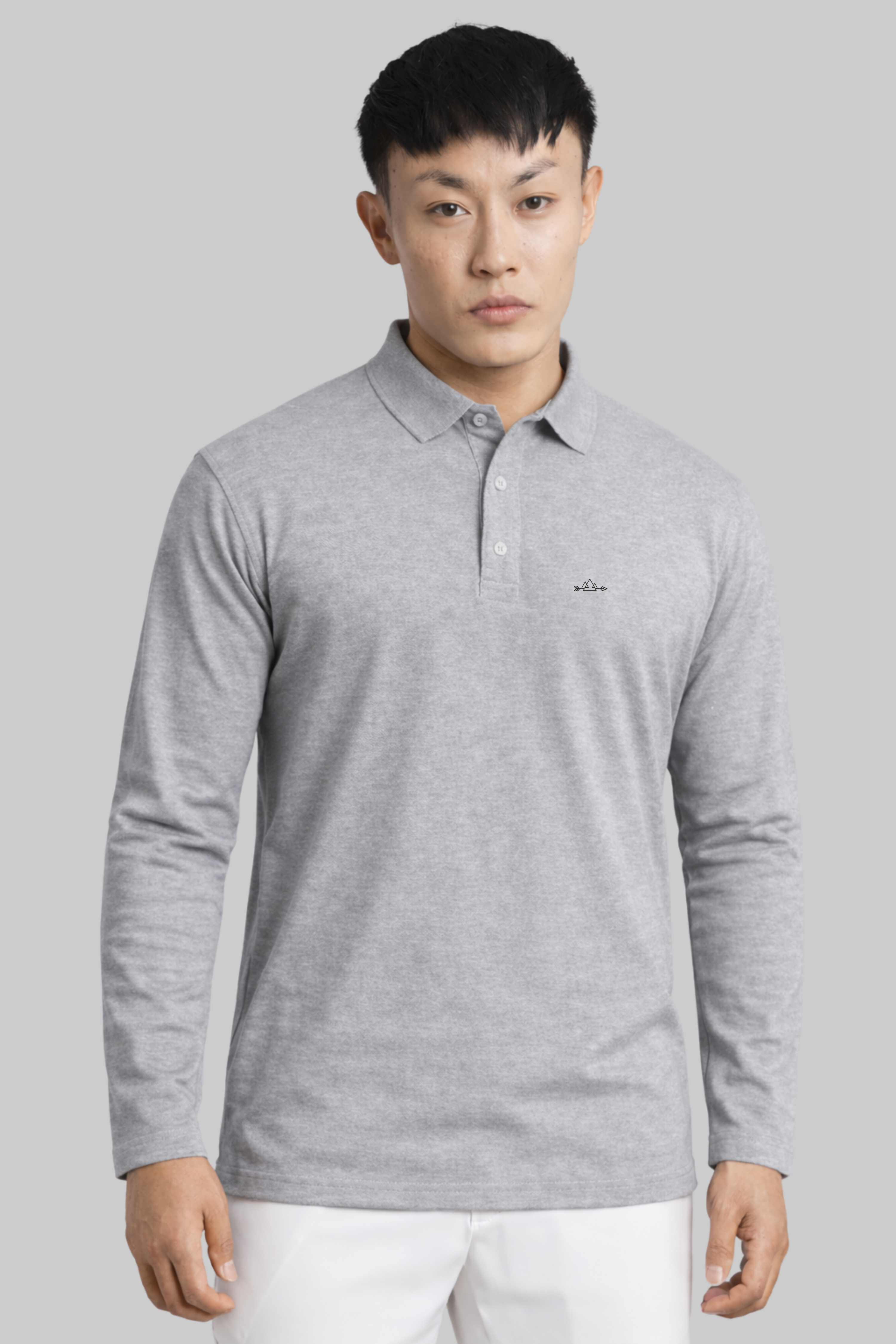 Grey Full Sleeve Polo