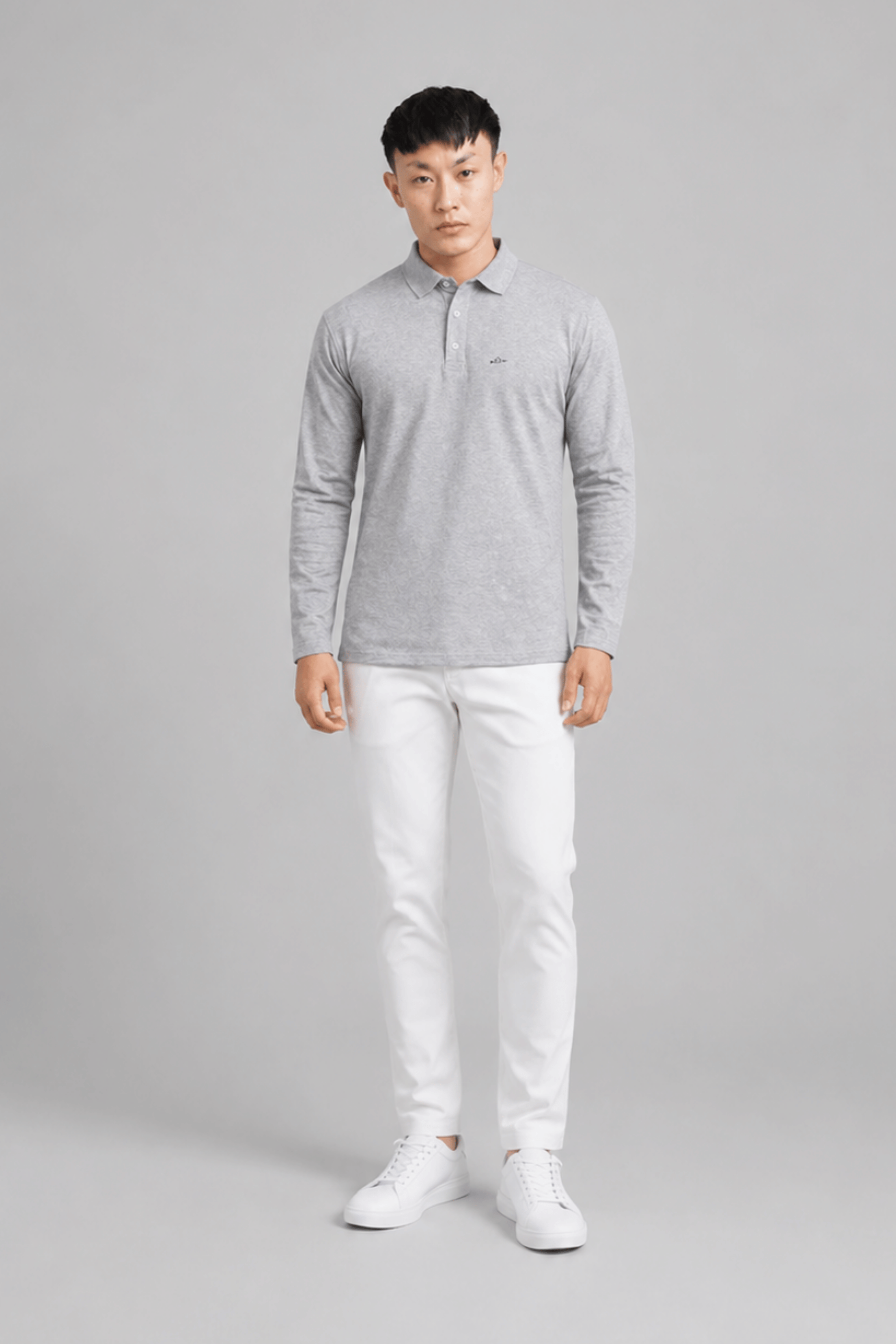 Grey Full Sleeve Polo