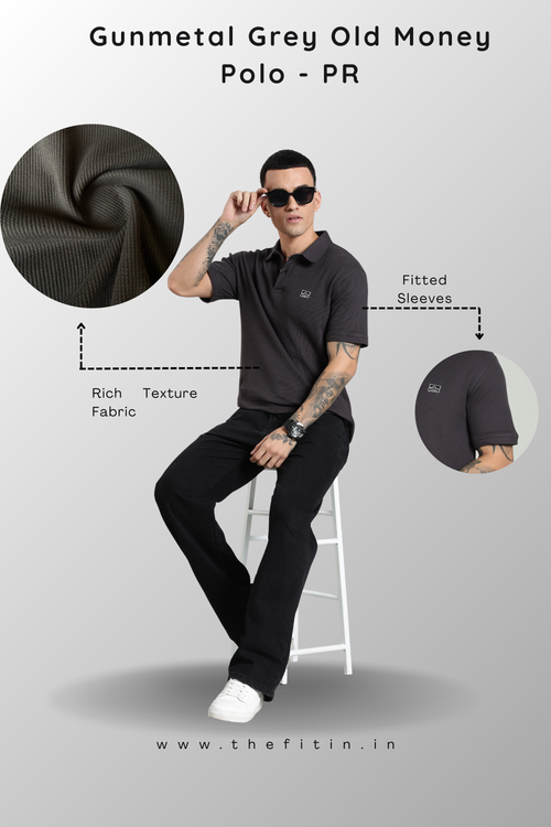 Gunmetal Grey Old Money Polo - PR