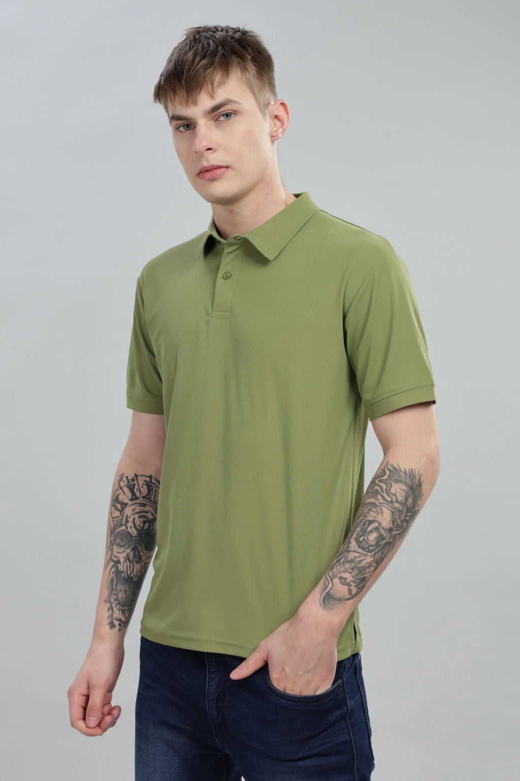 Leaf Green Daily Wear Polo T-Shirt