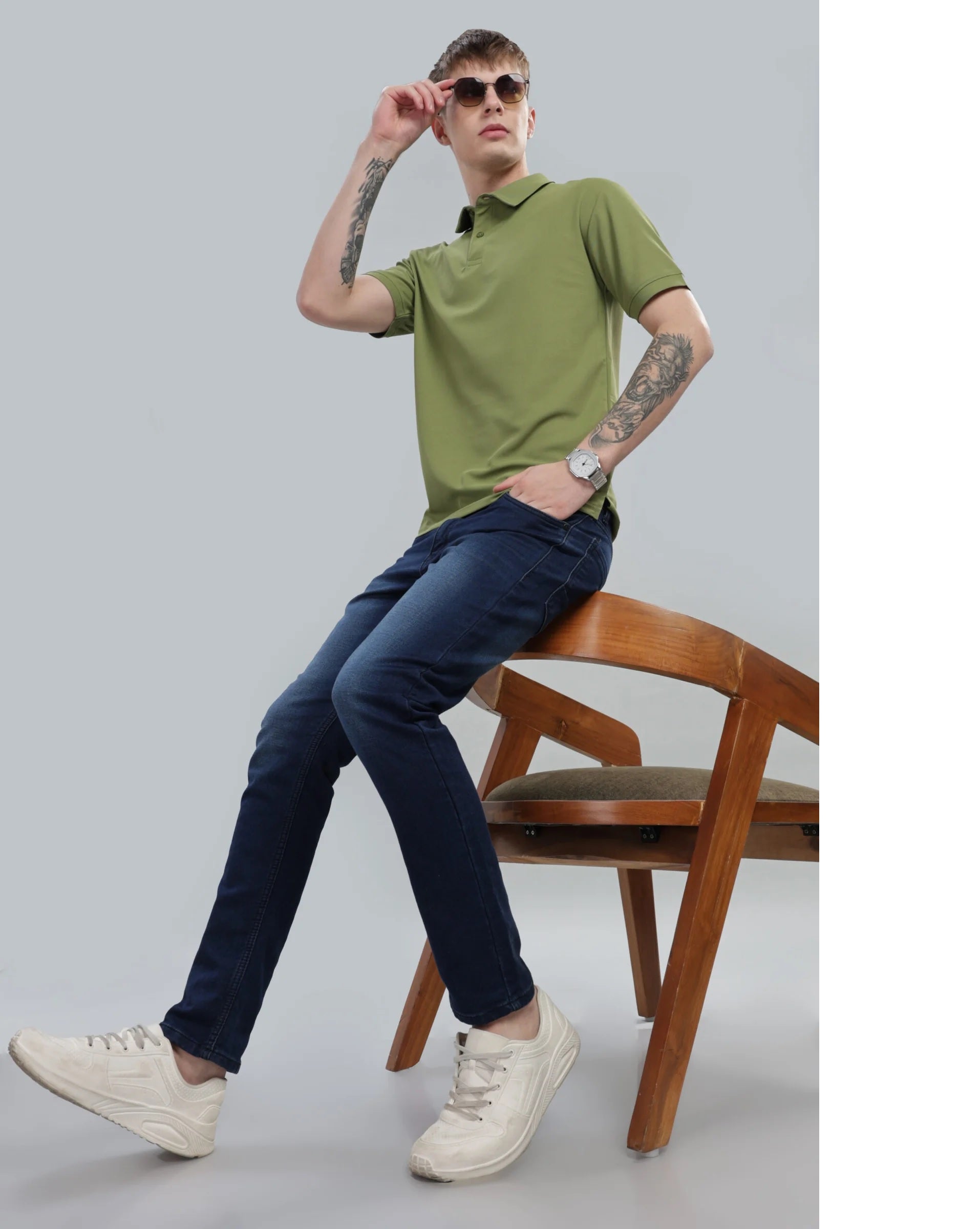 Leaf Green Daily Wear Polo T-Shirt