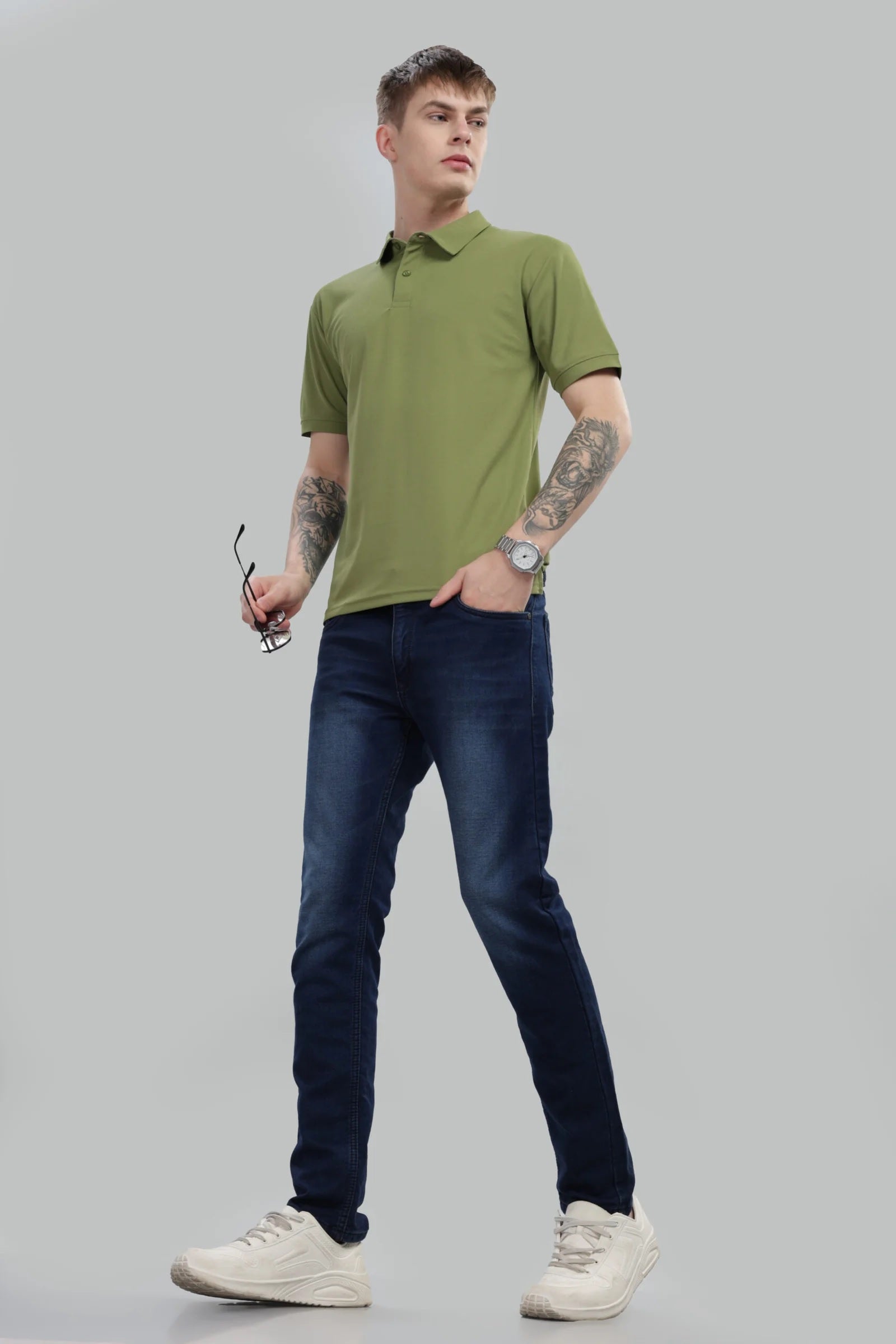 Leaf Green Daily Wear Polo T-Shirt