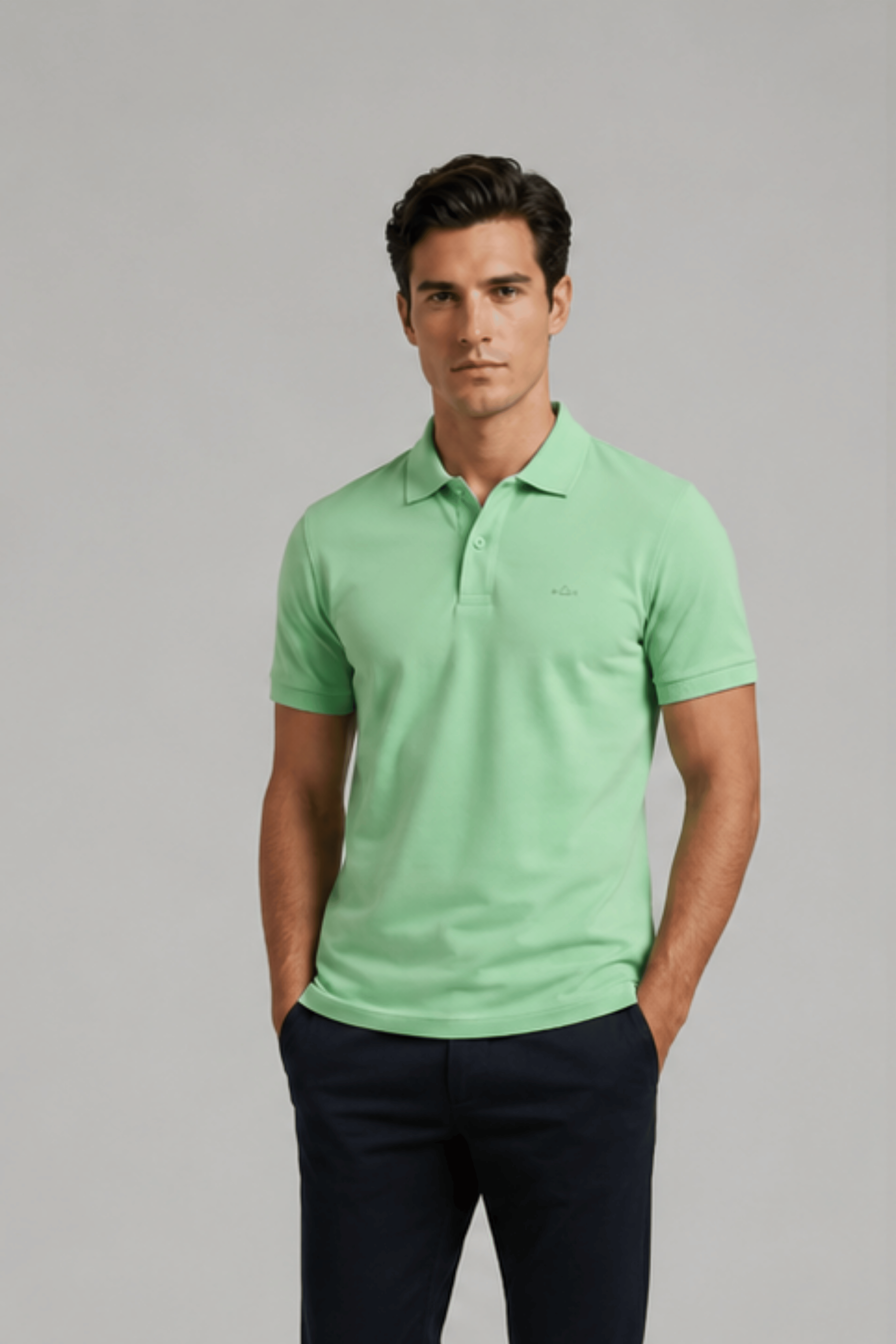 Light Green Daily Wear Polo T-Shirt