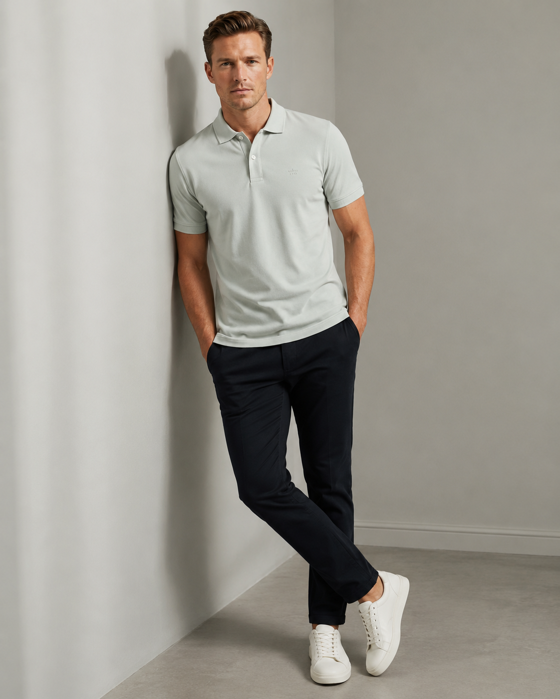 Light Grey Daily Wear Polo T-Shirt