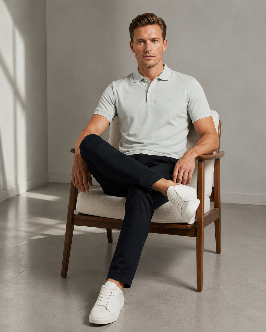 Light Grey Daily Wear Polo T-Shirt