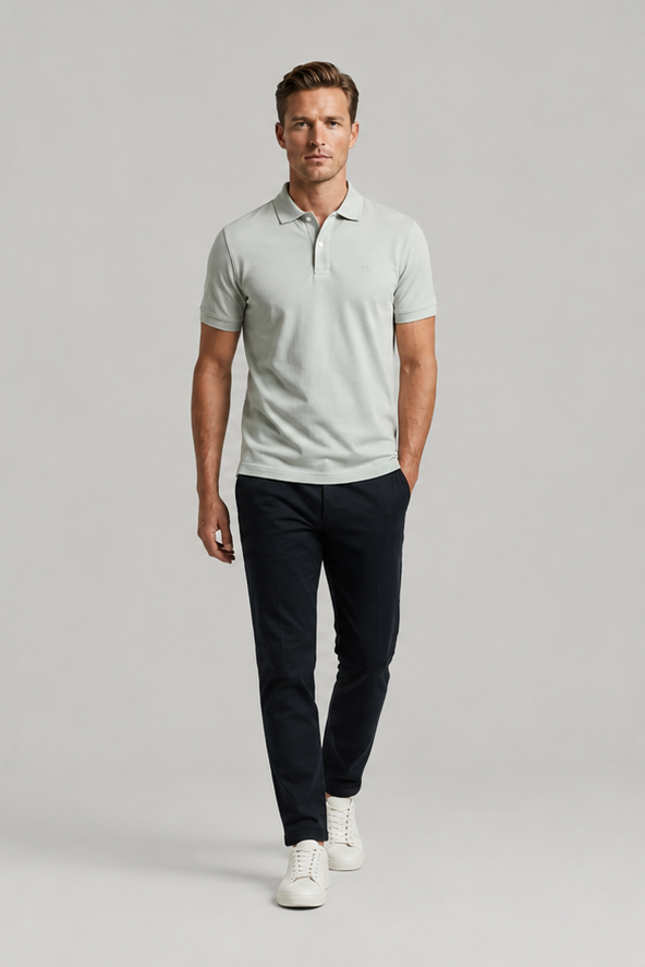 Light Grey Daily Wear Polo T-Shirt