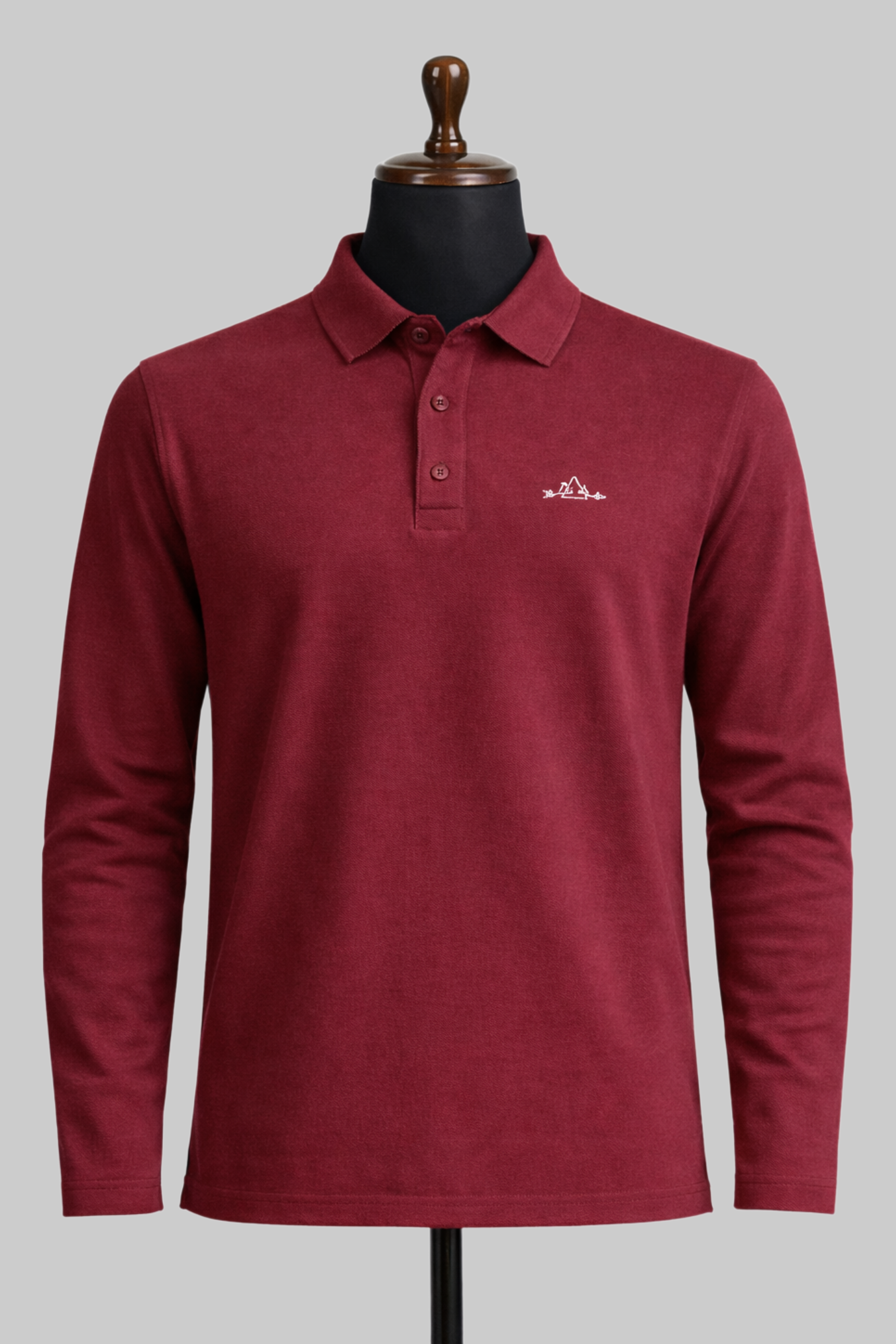 Maroon Full Sleeve Polo