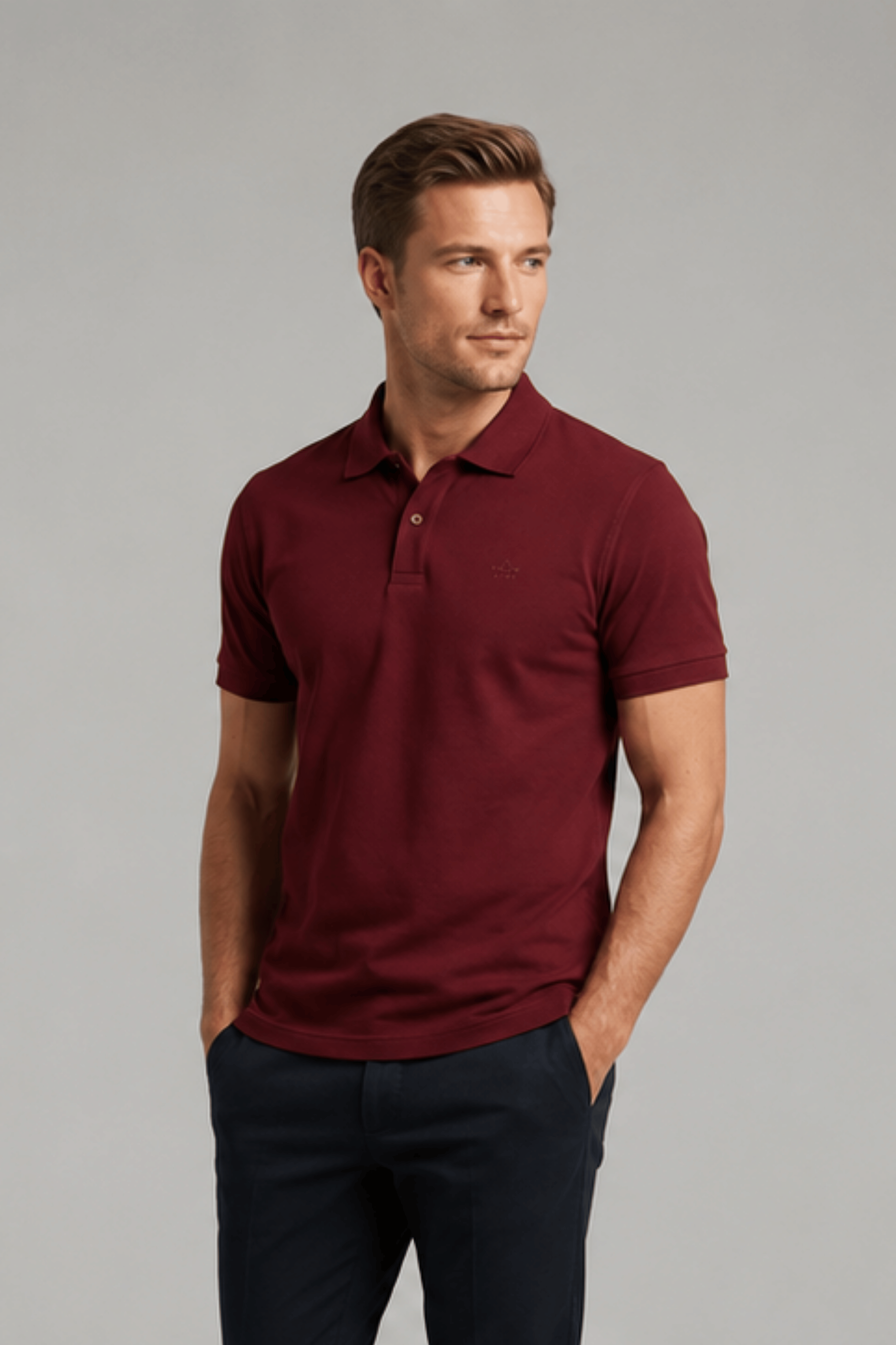 Maroon Daily Wear Polo T-Shirt