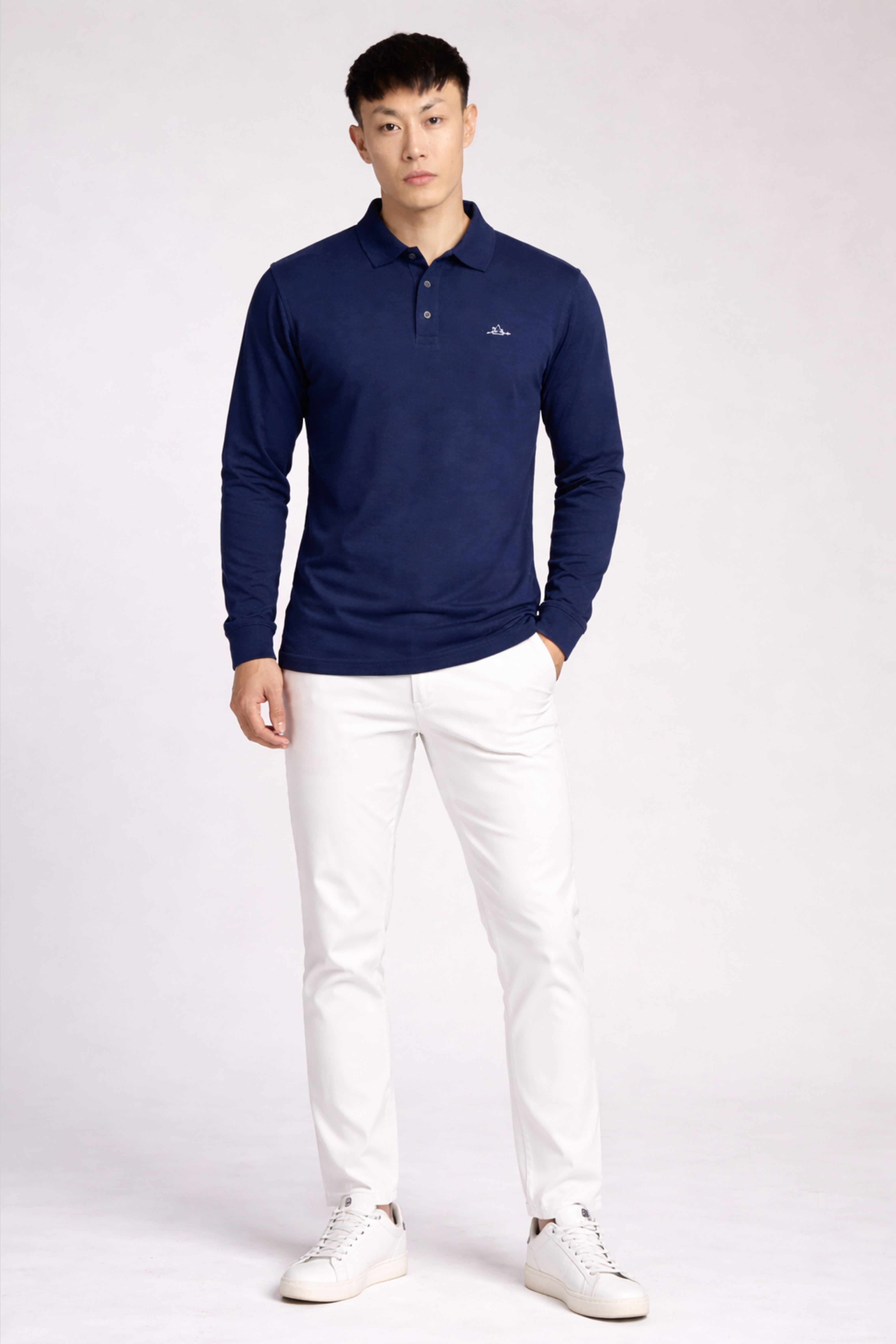 Navy Full Sleeve Polo