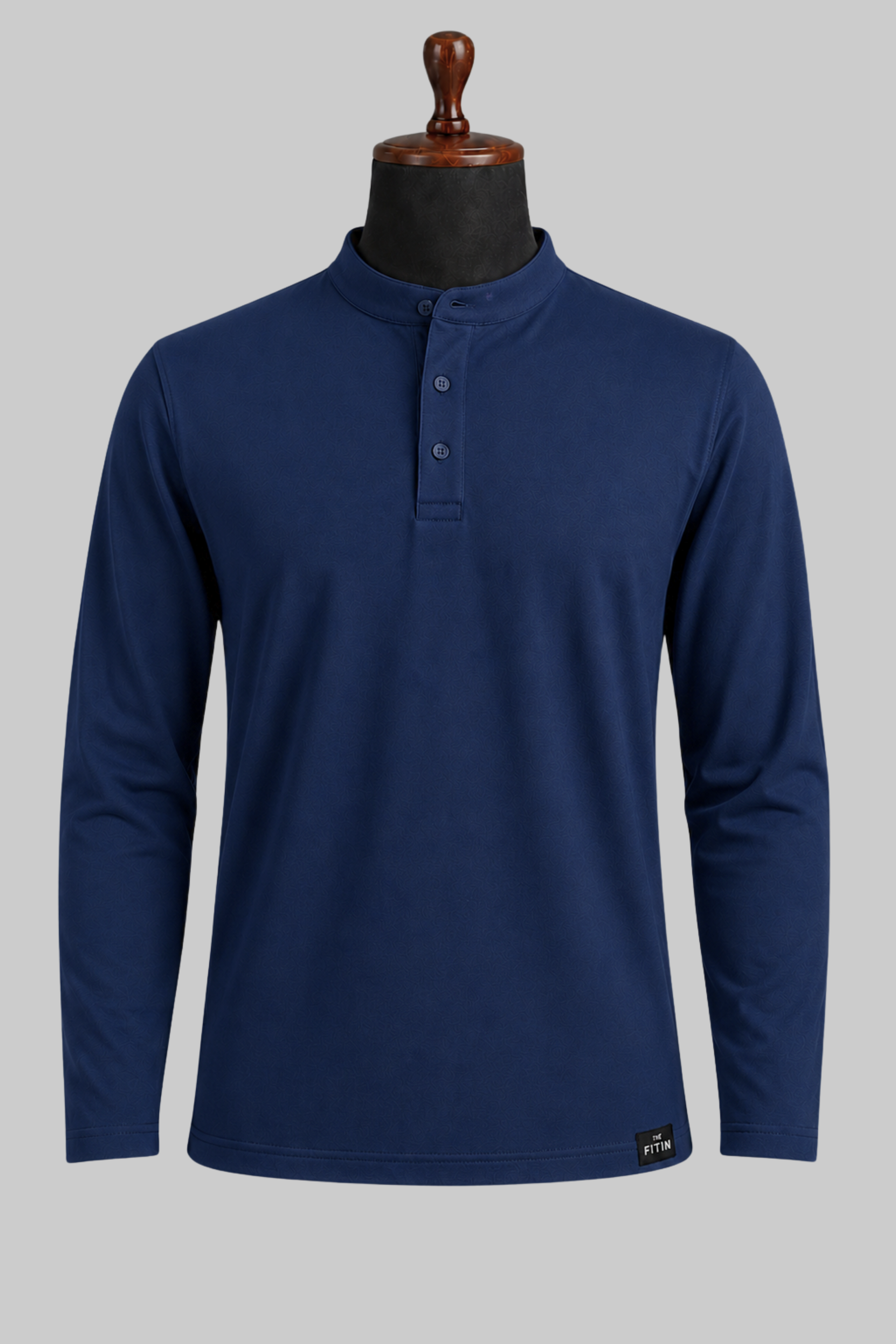 Navy Henly Neck T-Shirt